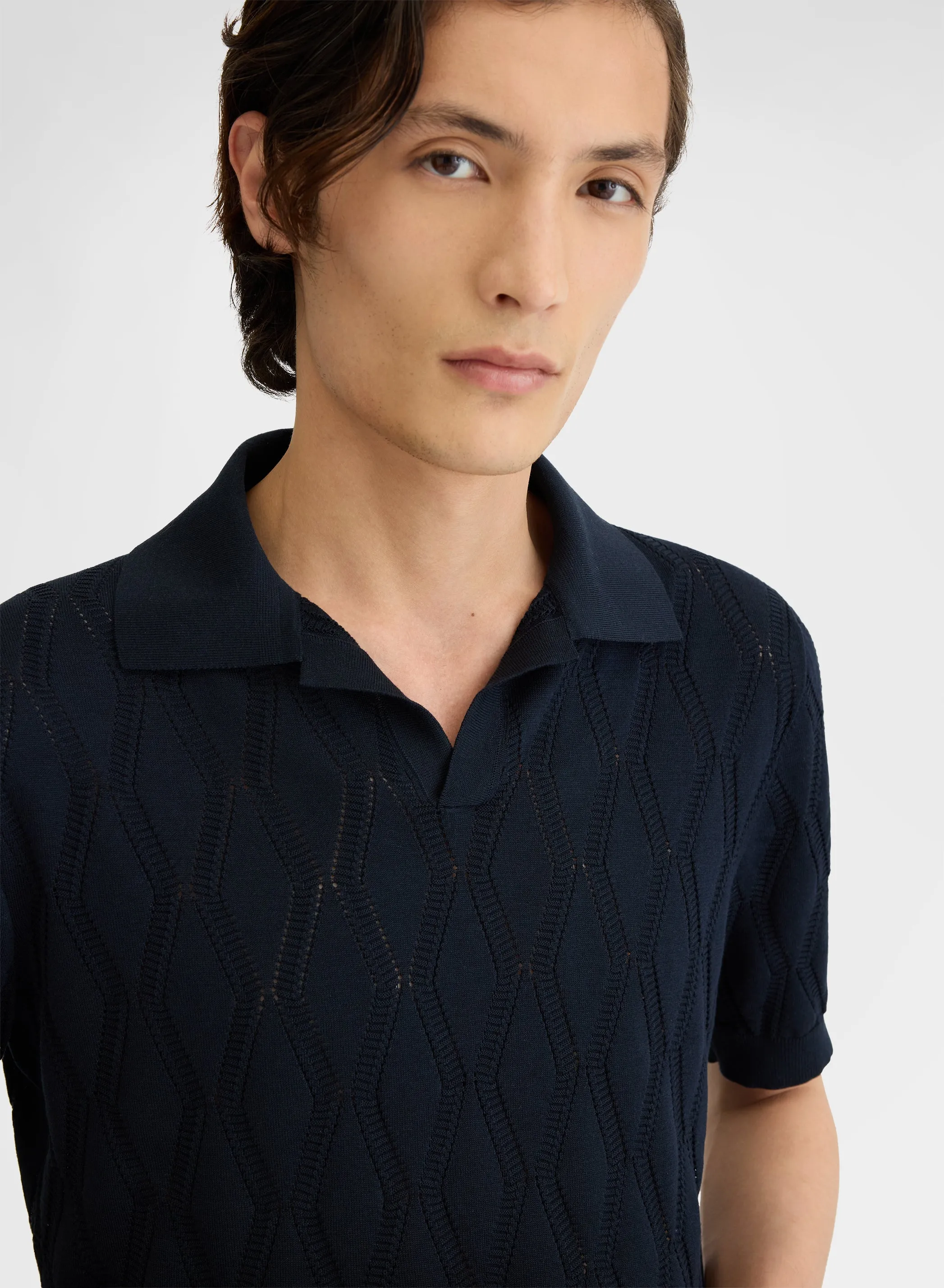 SHORT SLEEVE POLO SETICO NAVY sold by Agnona product image thumbnail 5