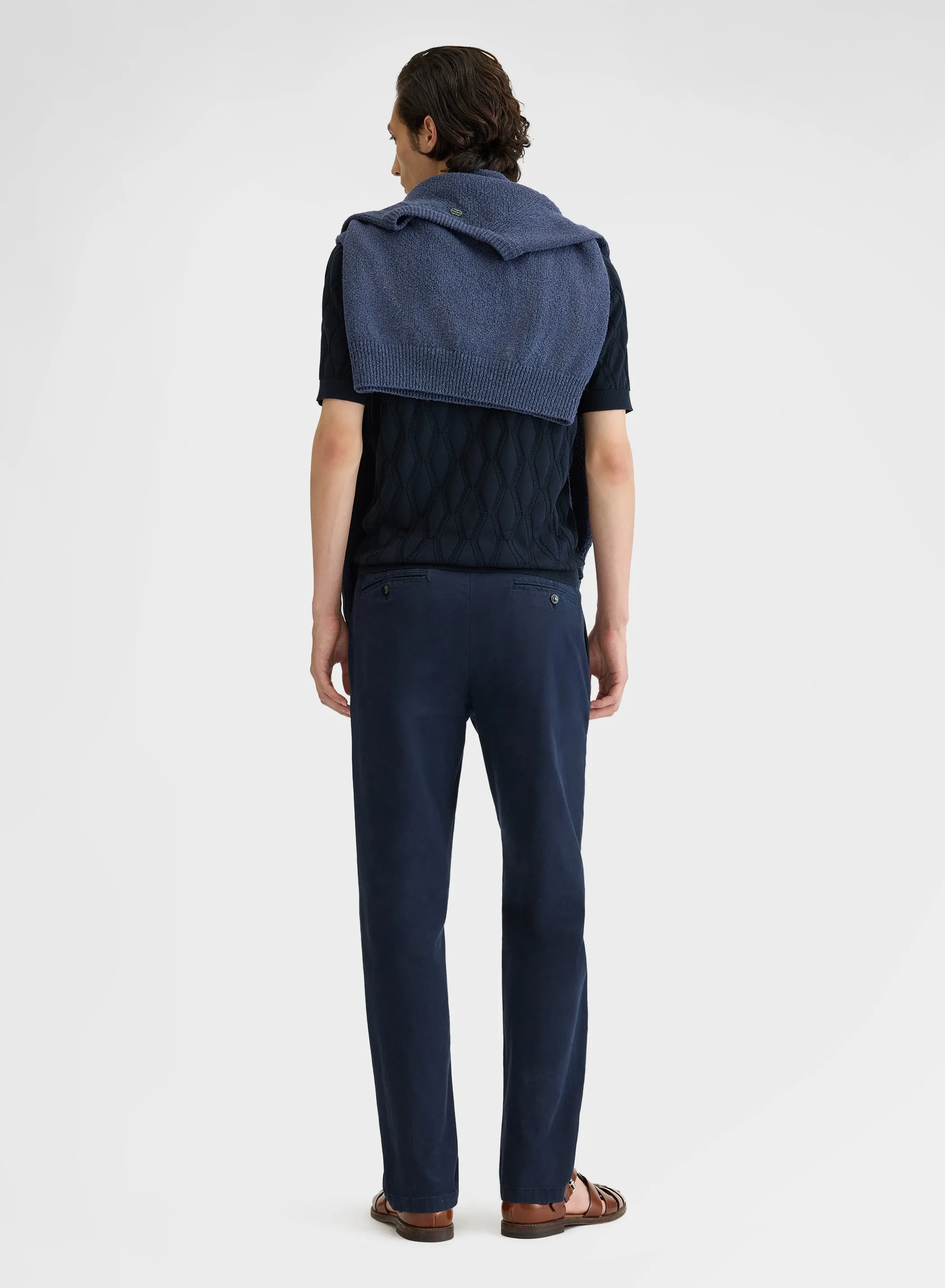 SHORT SLEEVE POLO SETICO NAVY sold by Agnona product image thumbnail 4