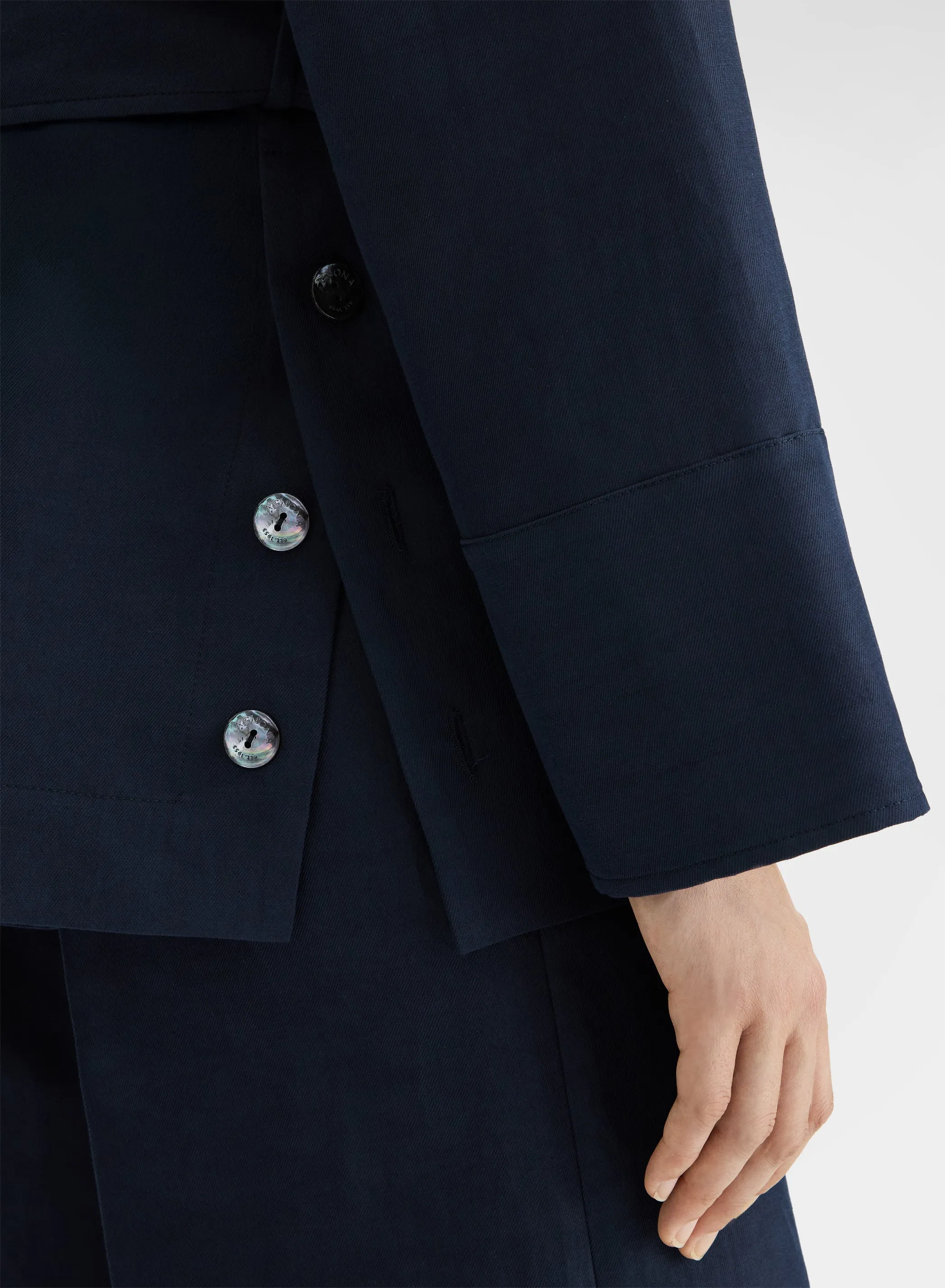 COTTON BLEND TWILL SAHARIANA NAVY sold by Agnona product image thumbnail 5