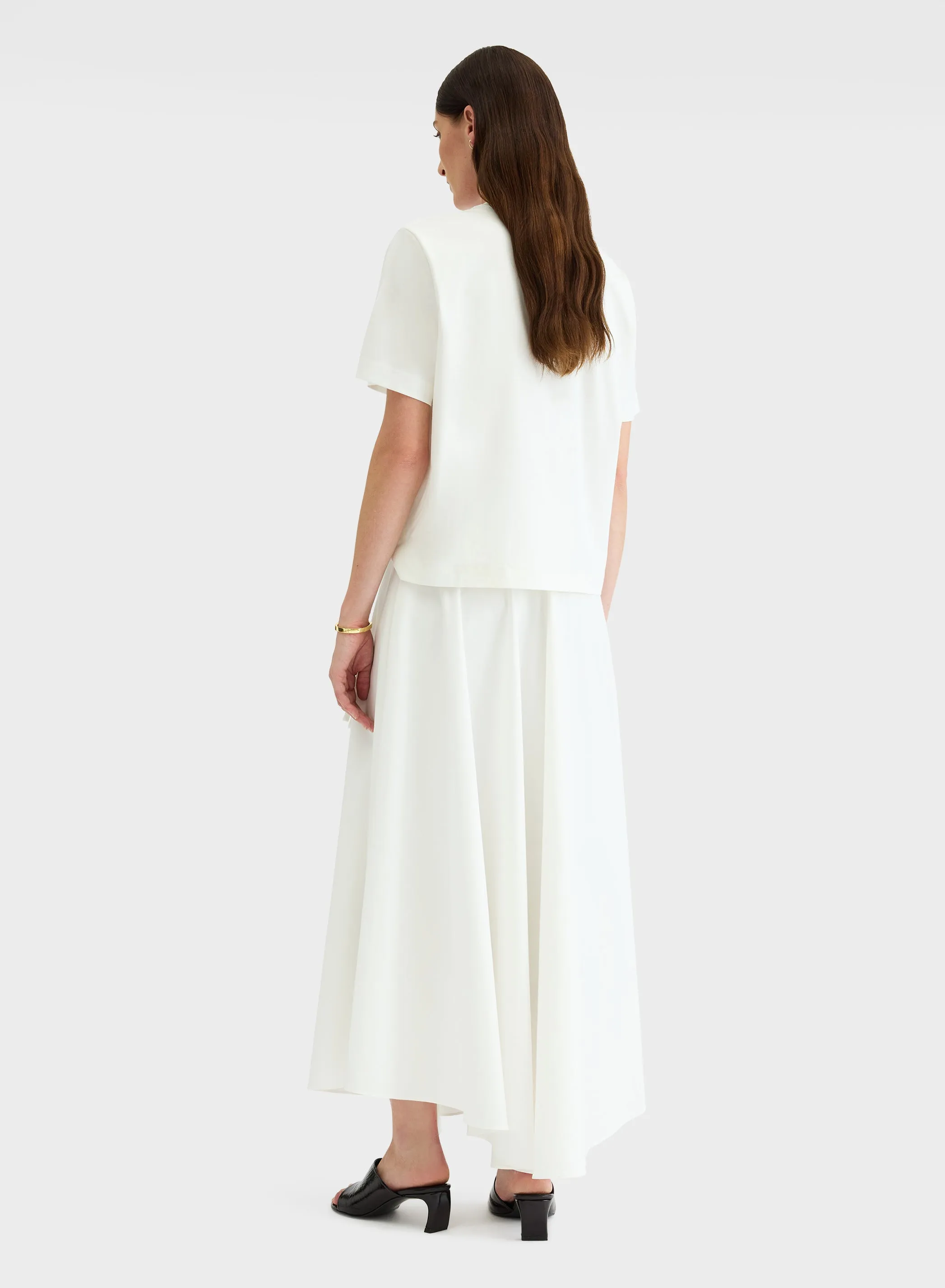SILK TOUCH COTTON INTERLOCK TOP WHITE sold by Agnona product image thumbnail 4