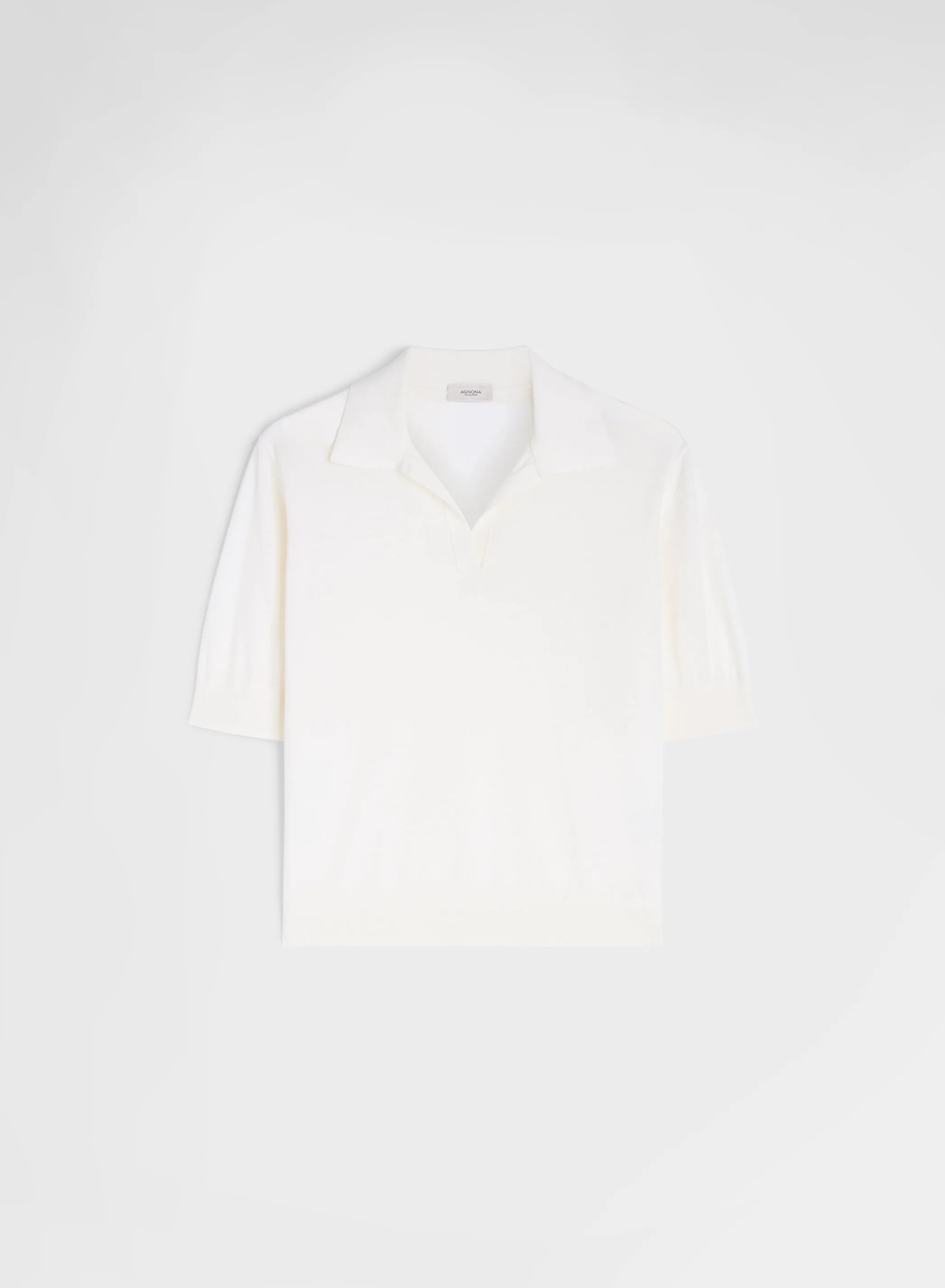 MID SLEEVE POLO WHITE WOOL sold by Agnona