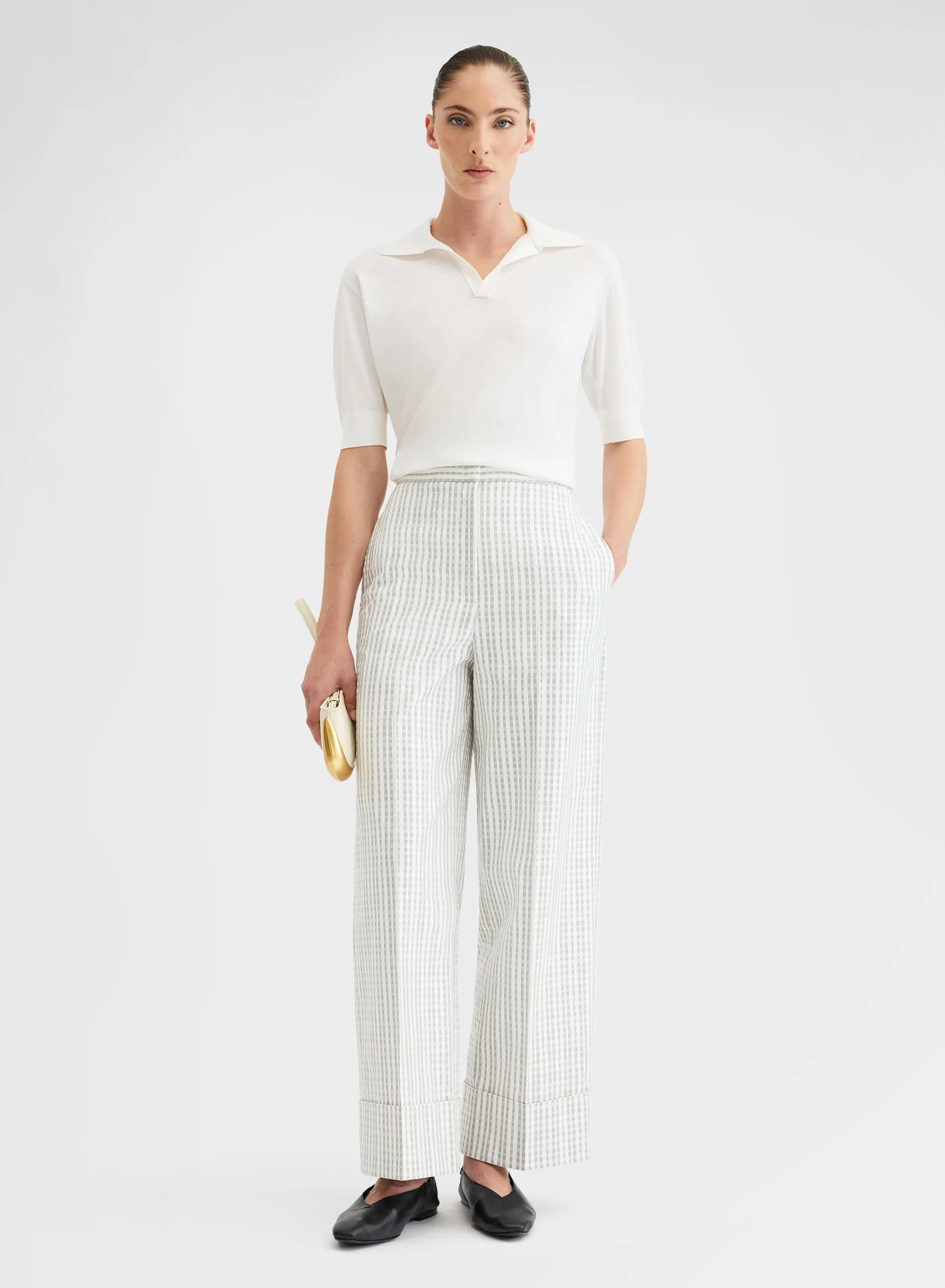 MID SLEEVE POLO WHITE WOOL sold by Agnona product image thumbnail 2