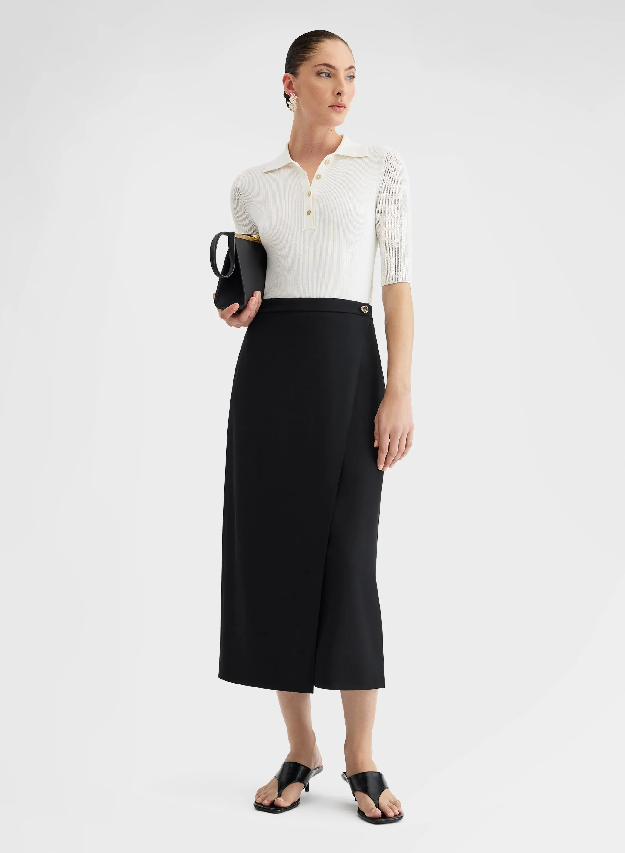 LONG SLEEVE POLO WHITE sold by Agnona product image thumbnail 3