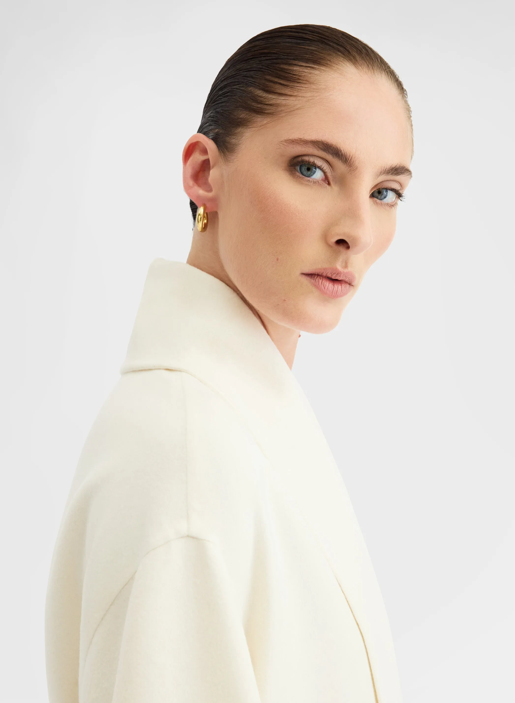 BLEND DOUBLE FACE COAT WHITE sold by Agnona product image thumbnail 5
