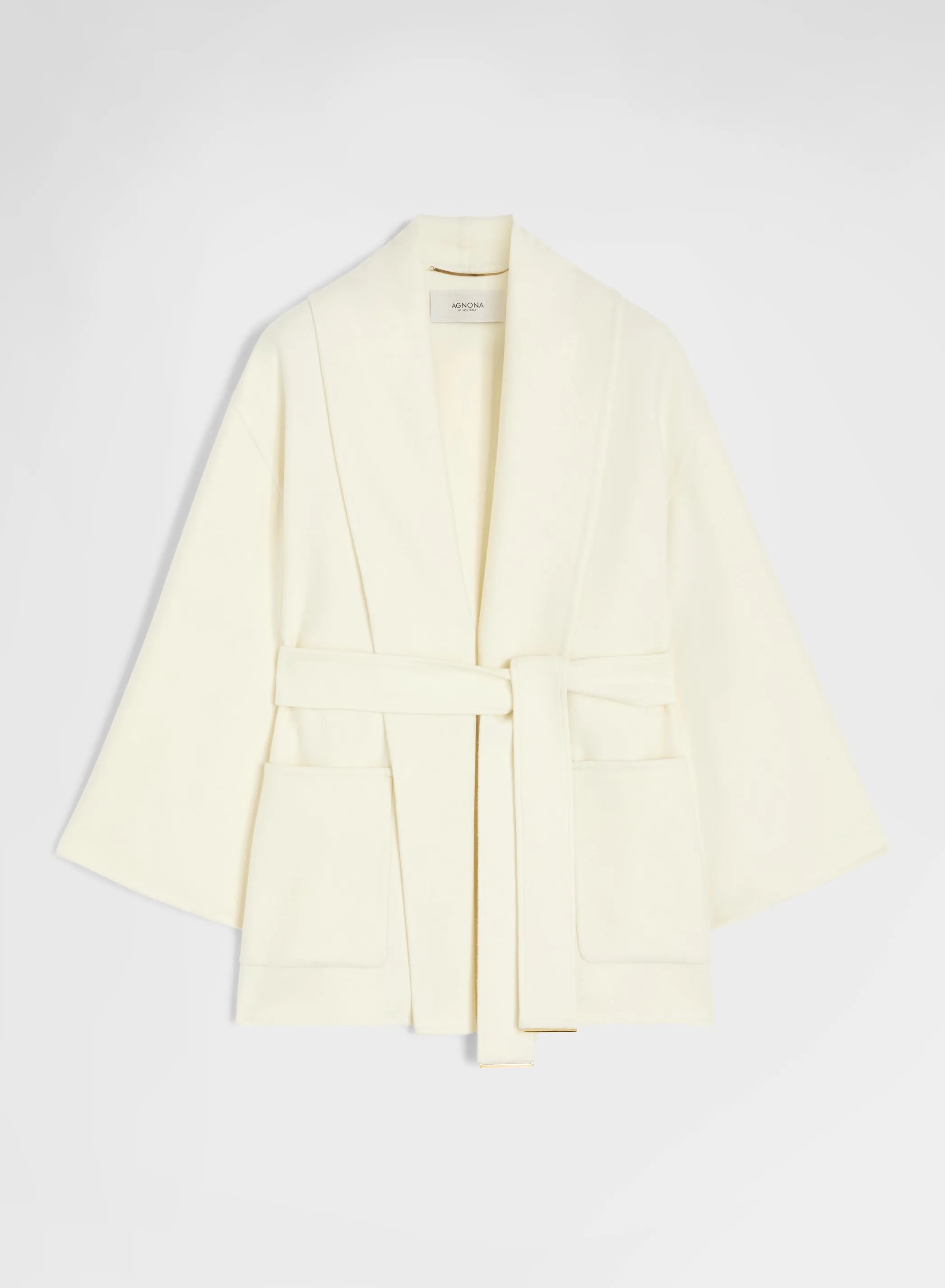 BLEND DOUBLE FACE COAT WHITE sold by Agnona