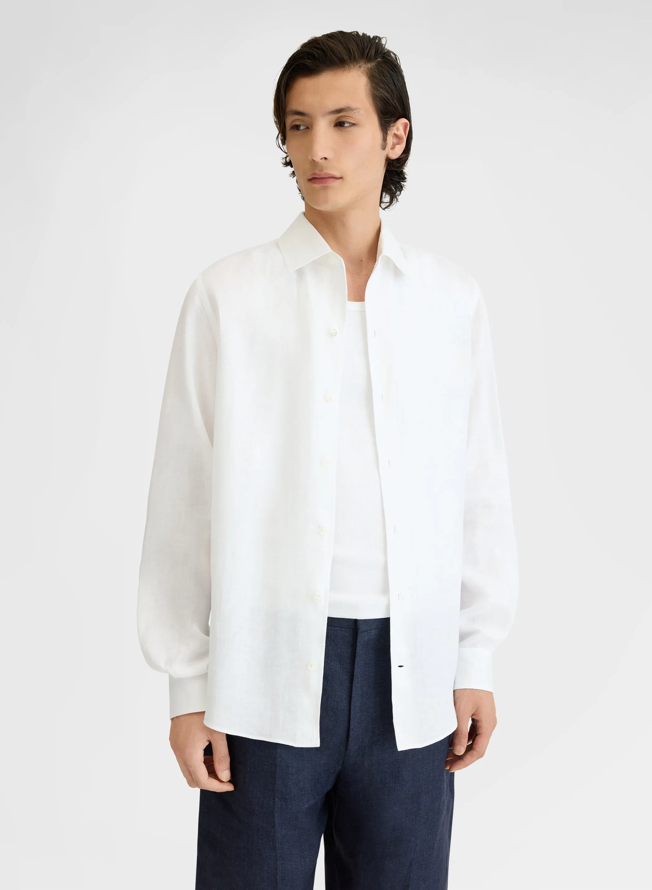 LIGHT LINEN SHIRT WHITE sold by Agnona product image thumbnail 3