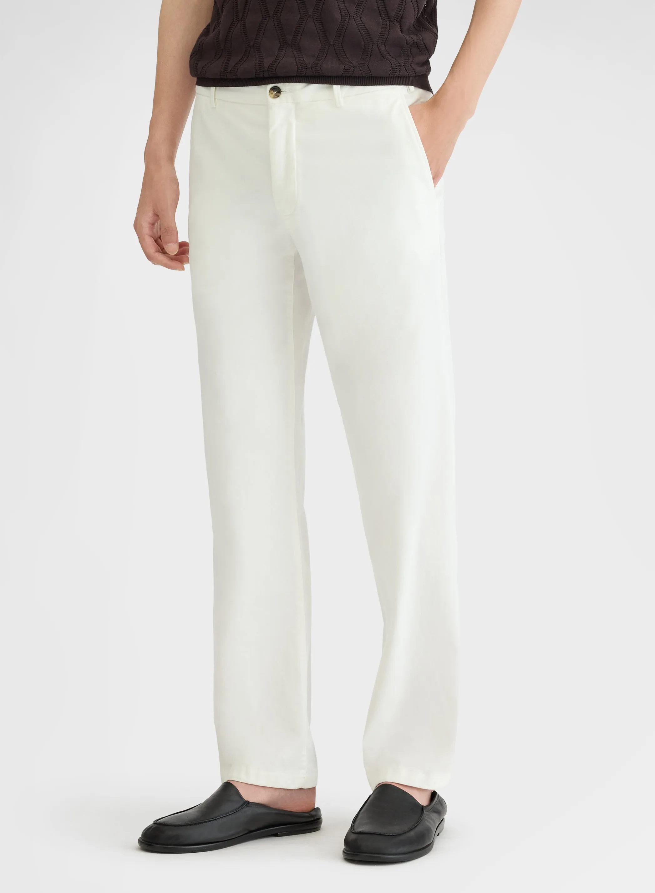 COTTON STRETCH GARMENT DYED WHITE sold by Agnona product image thumbnail 3