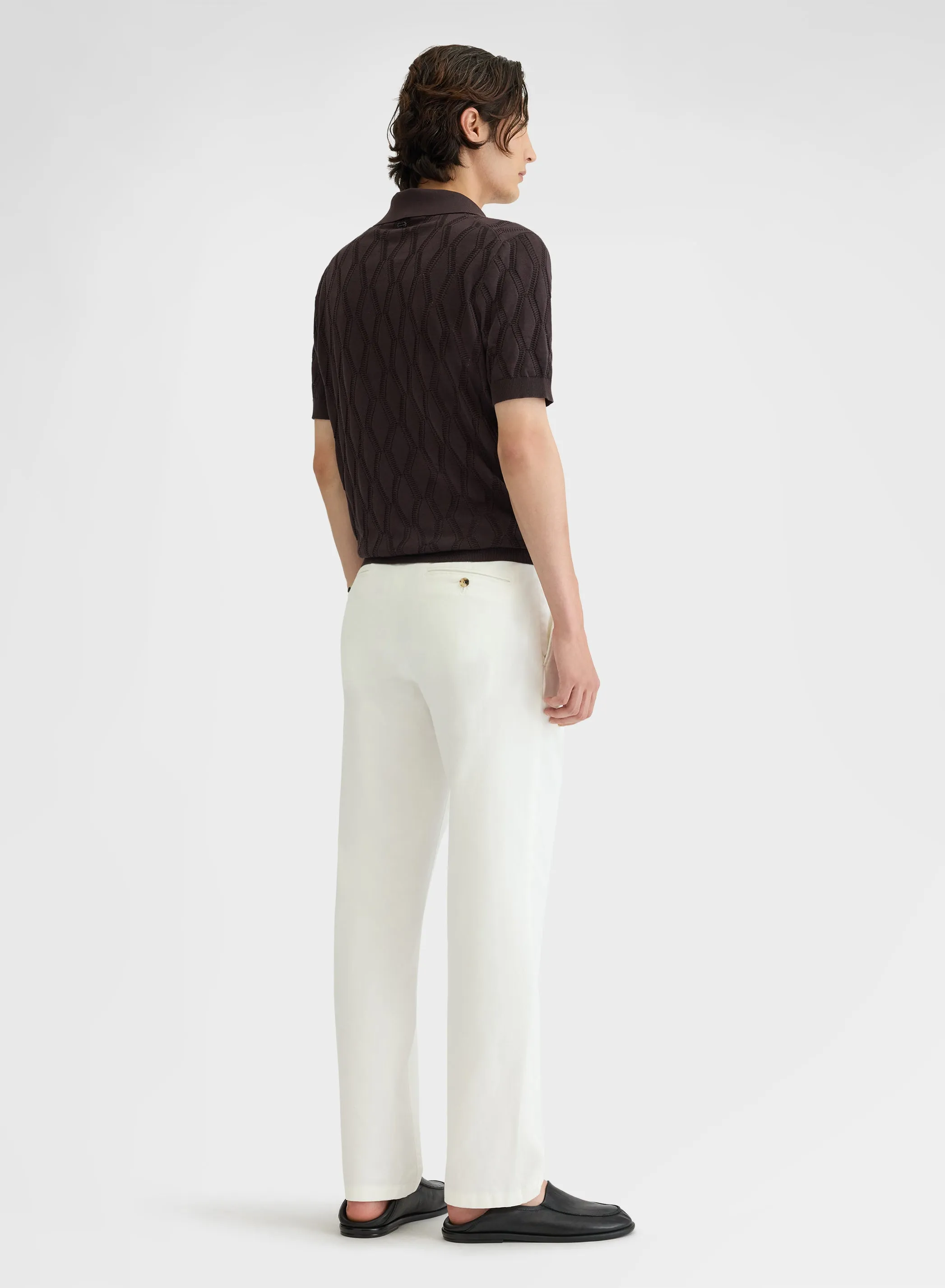 COTTON STRETCH GARMENT DYED WHITE sold by Agnona product image thumbnail 4