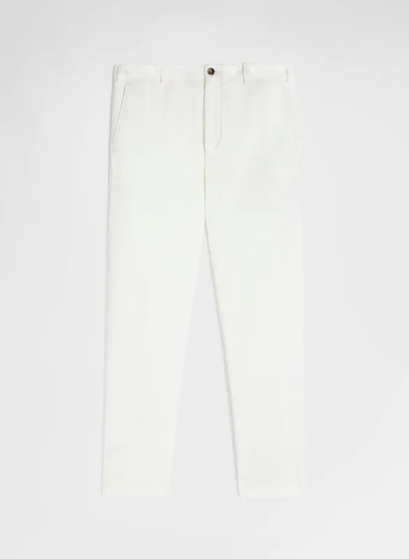 COTTON STRETCH GARMENT DYED WHITE made by Agnona
