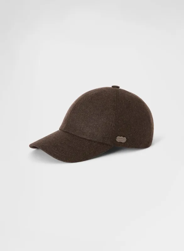 LIGHT CASHMERE MELANGE BASEBALL CAP made by Agnona