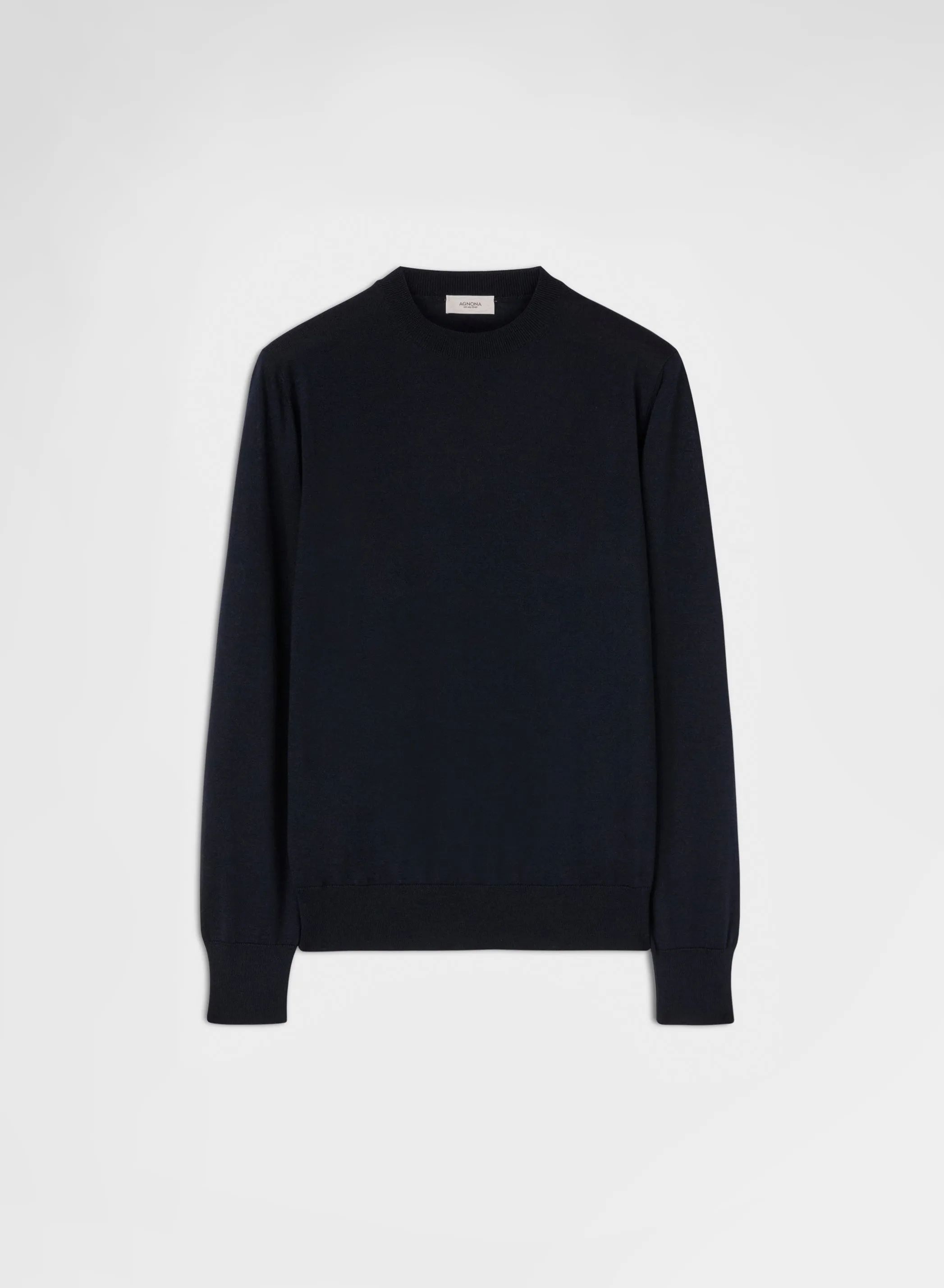 FINE WOOL SILK CASHMERE CREWNECK NIGHT sold by Agnona