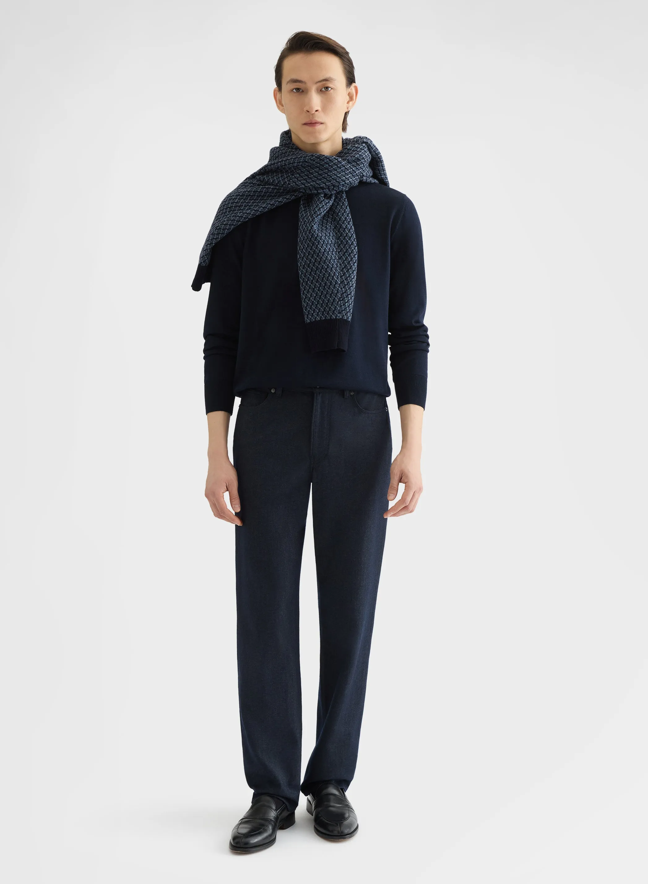 FINE WOOL SILK CASHMERE CREWNECK NIGHT sold by Agnona product image thumbnail 2