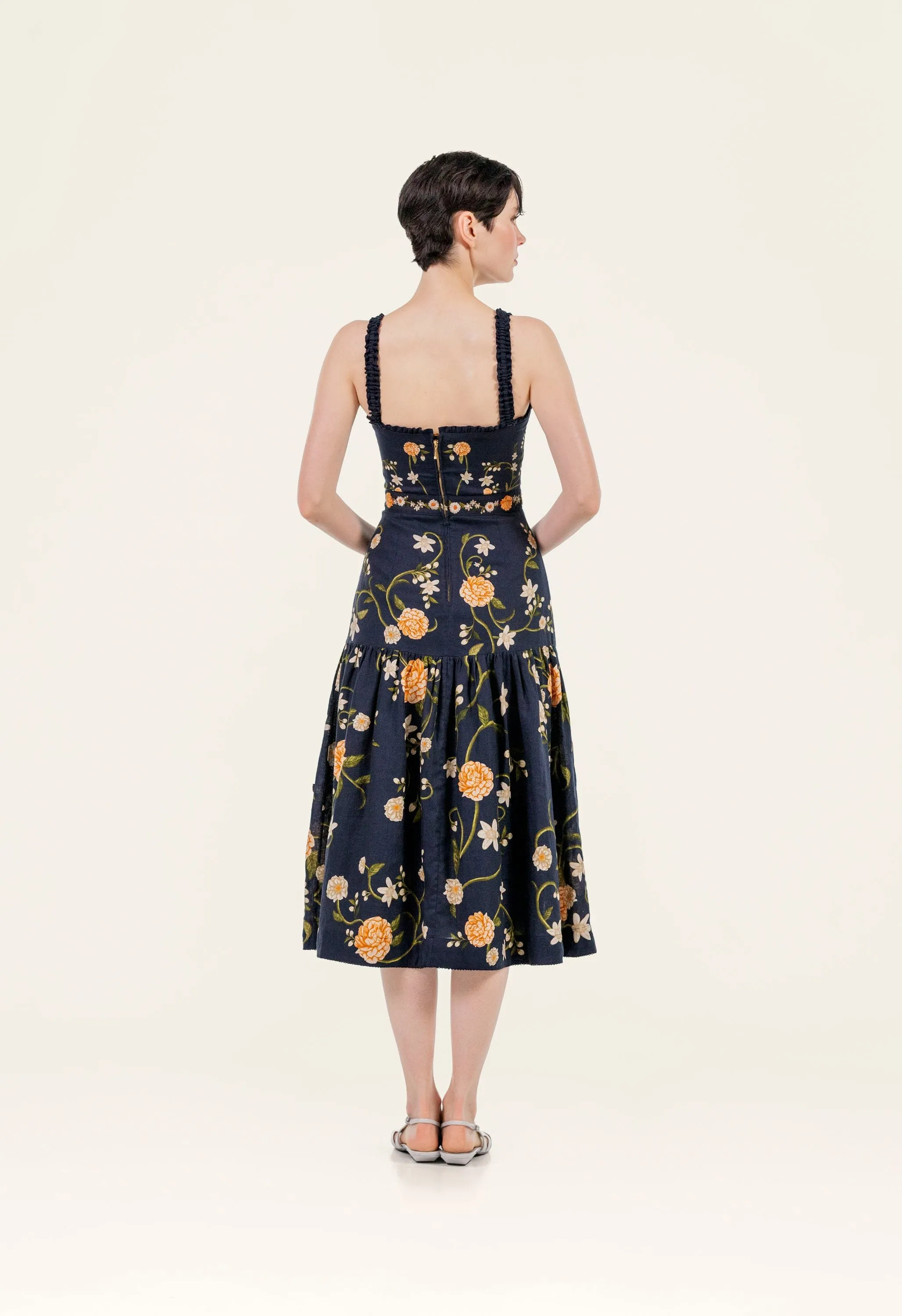 Nispero Valle Midi Dress sold by AGUA by Agua Bendita product image thumbnail 3