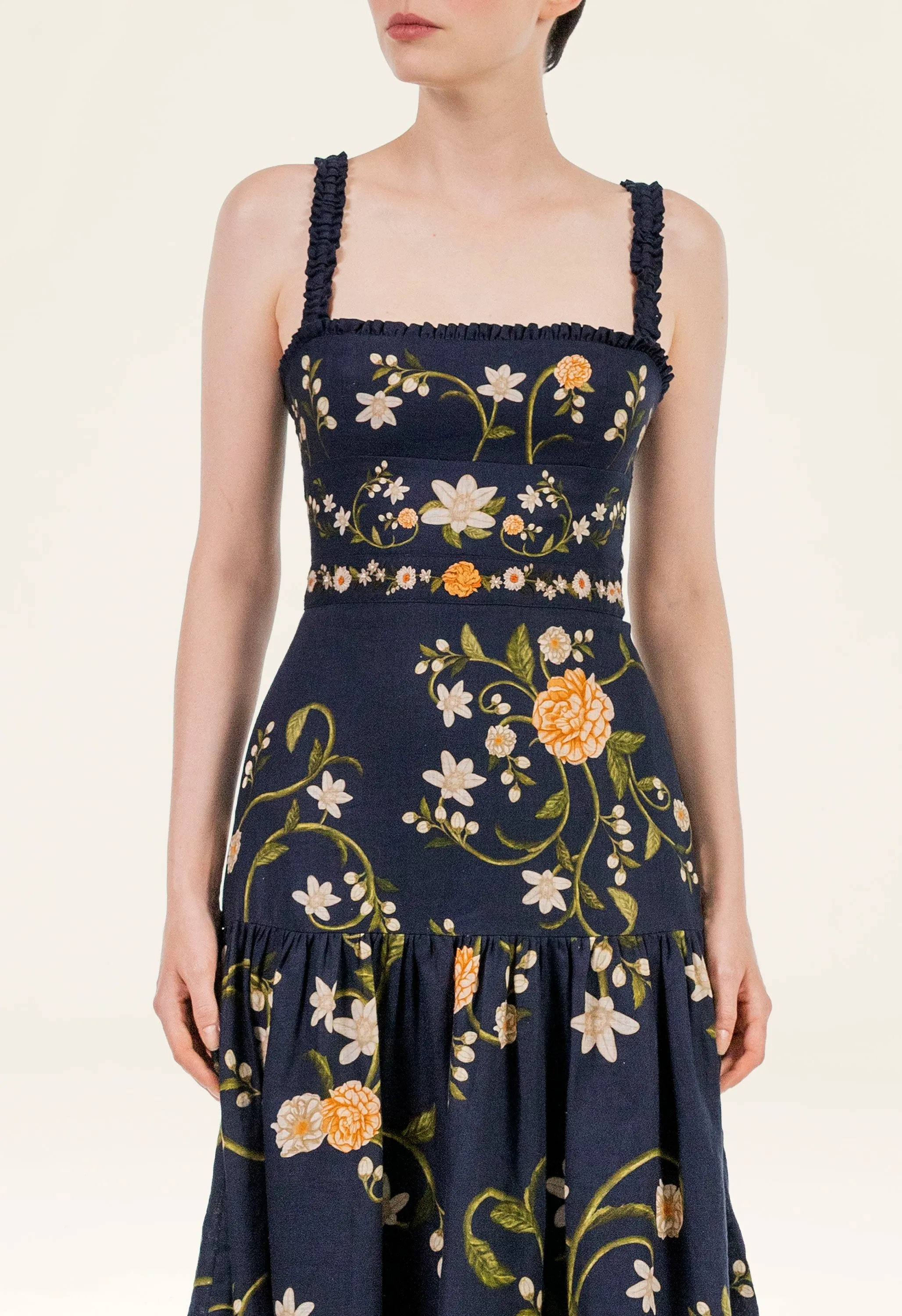 Nispero Valle Midi Dress sold by AGUA by Agua Bendita product image thumbnail 4