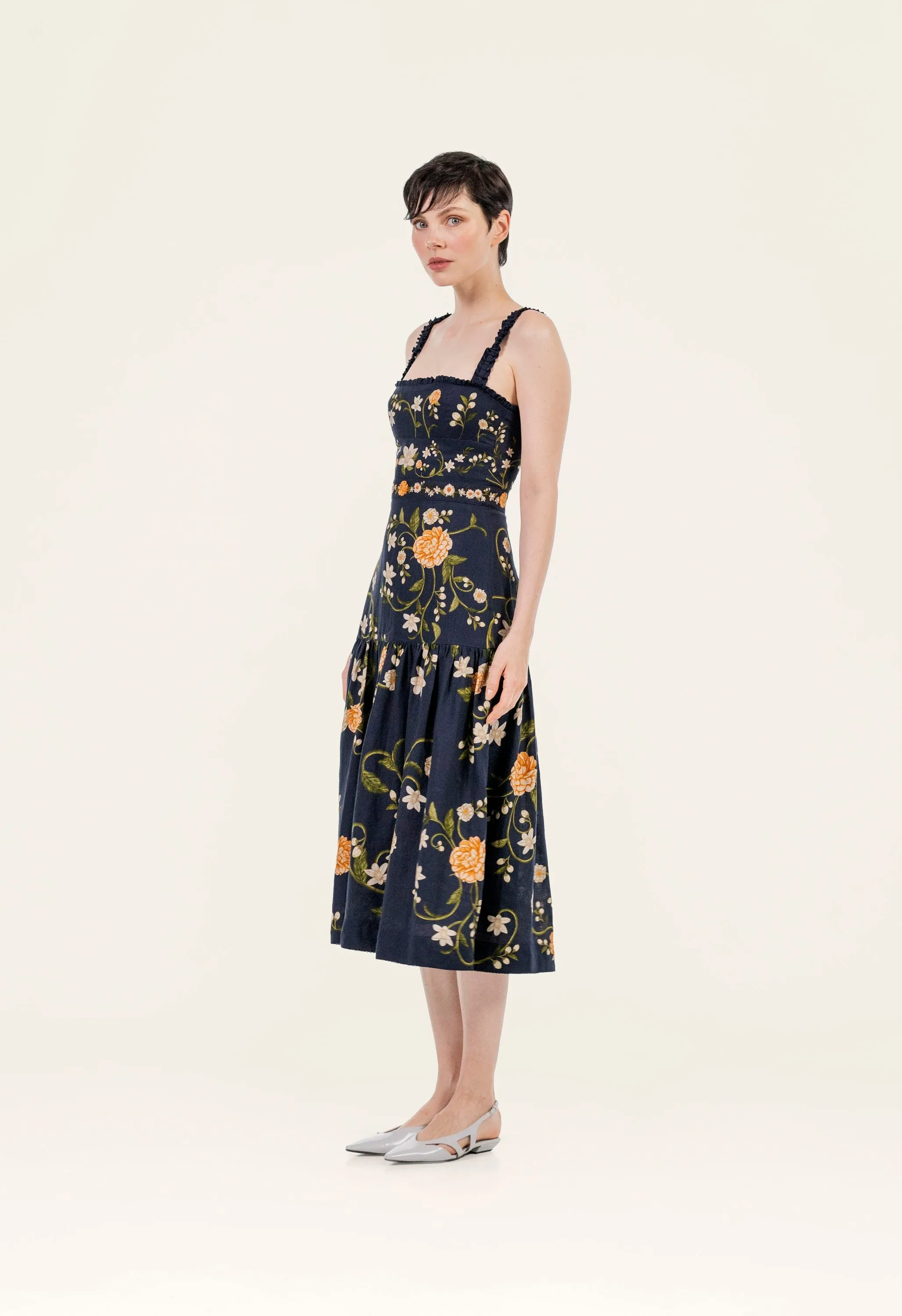 Nispero Valle Midi Dress sold by AGUA by Agua Bendita product image thumbnail 2