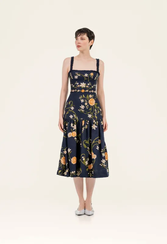 Nispero Valle Midi Dress made by AGUA by Agua Bendita