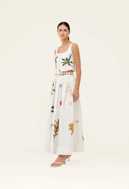 Tangelo Wild Maxi Skirt made by AGUA by Agua Bendita