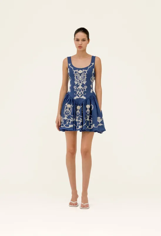 Pluma Ribbons Mini Dress made by AGUA by Agua Bendita