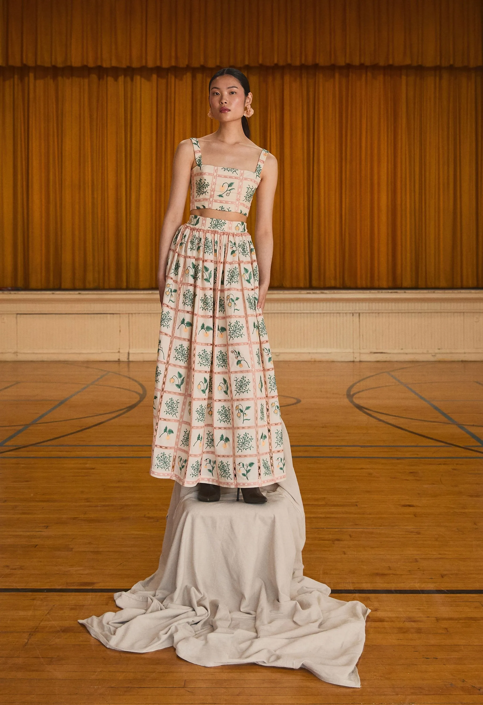 Tangelo Uchuva Maxi Skirt sold by AGUA by Agua Bendita product image thumbnail 2