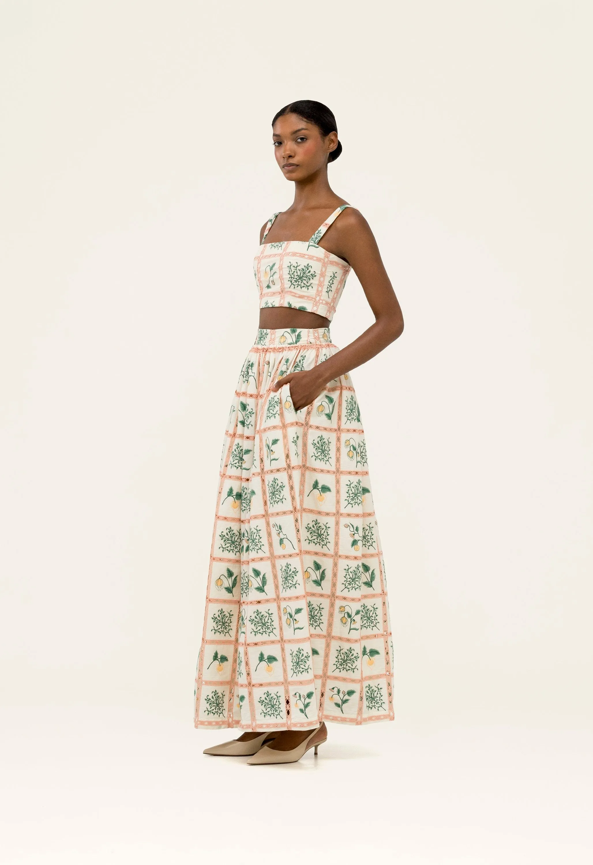 Tangelo Uchuva Maxi Skirt sold by AGUA by Agua Bendita