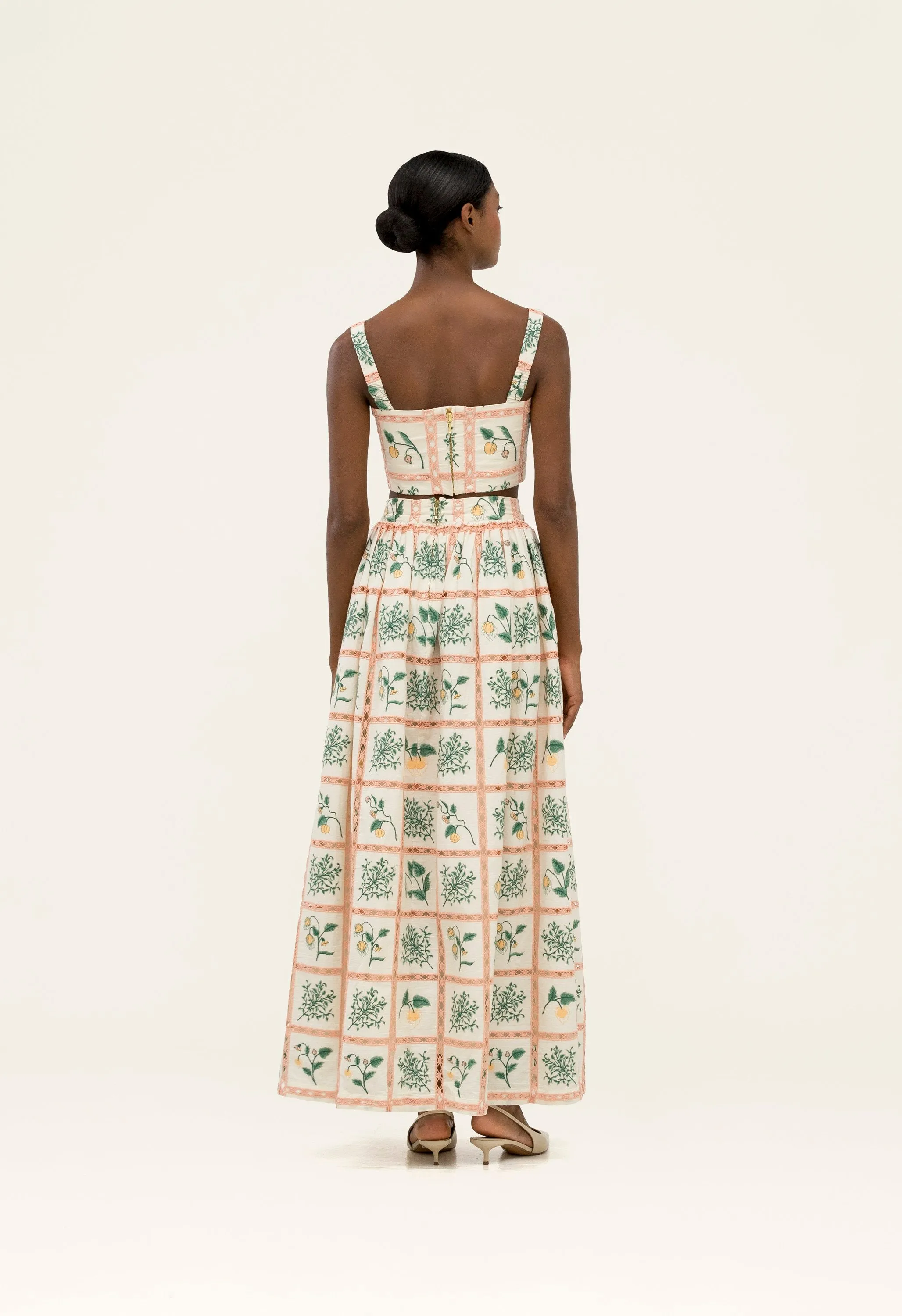 Tangelo Uchuva Maxi Skirt sold by AGUA by Agua Bendita product image thumbnail 4
