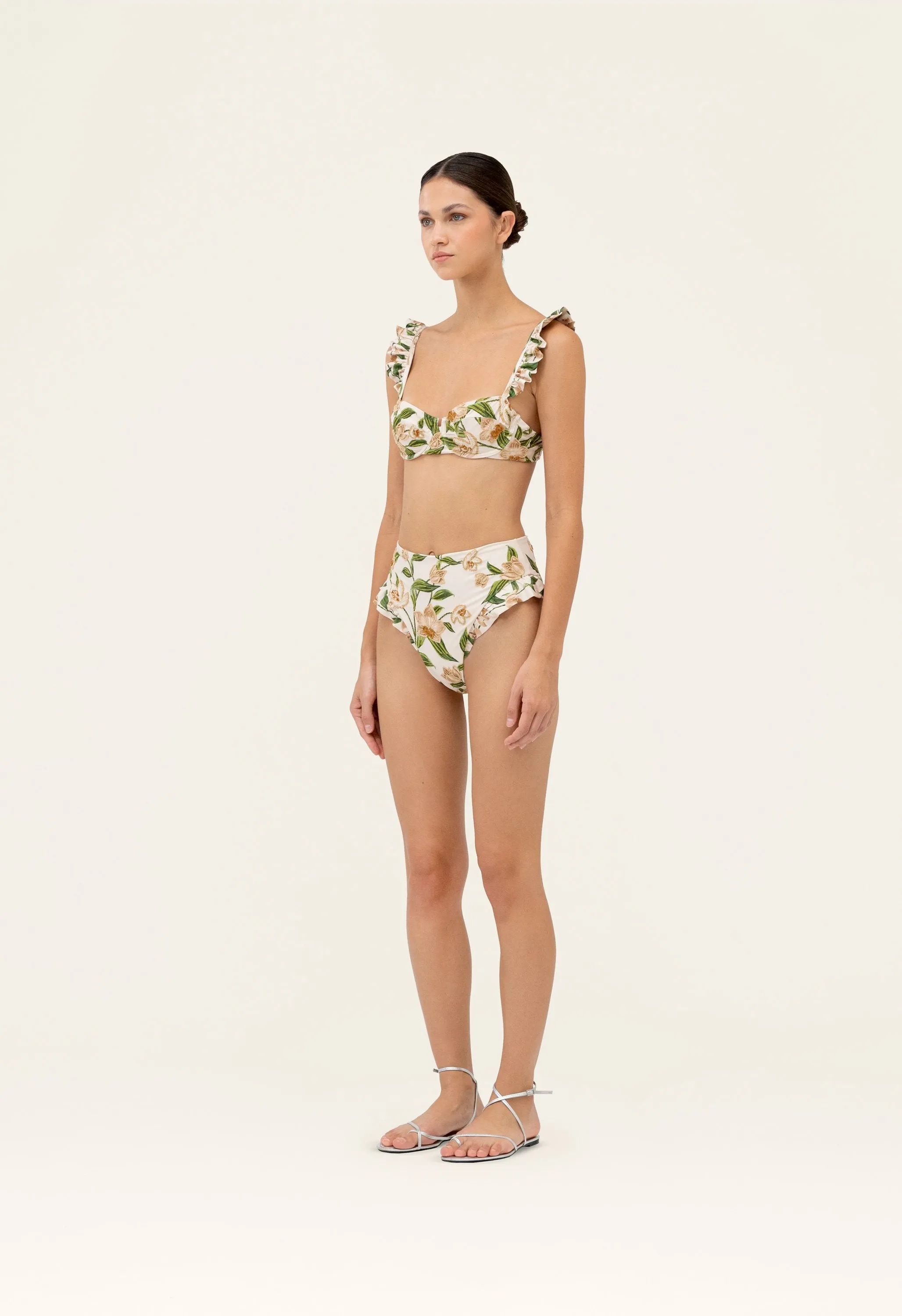 Jengibre Orquidea Bikini bottom sold by AGUA by Agua Bendita