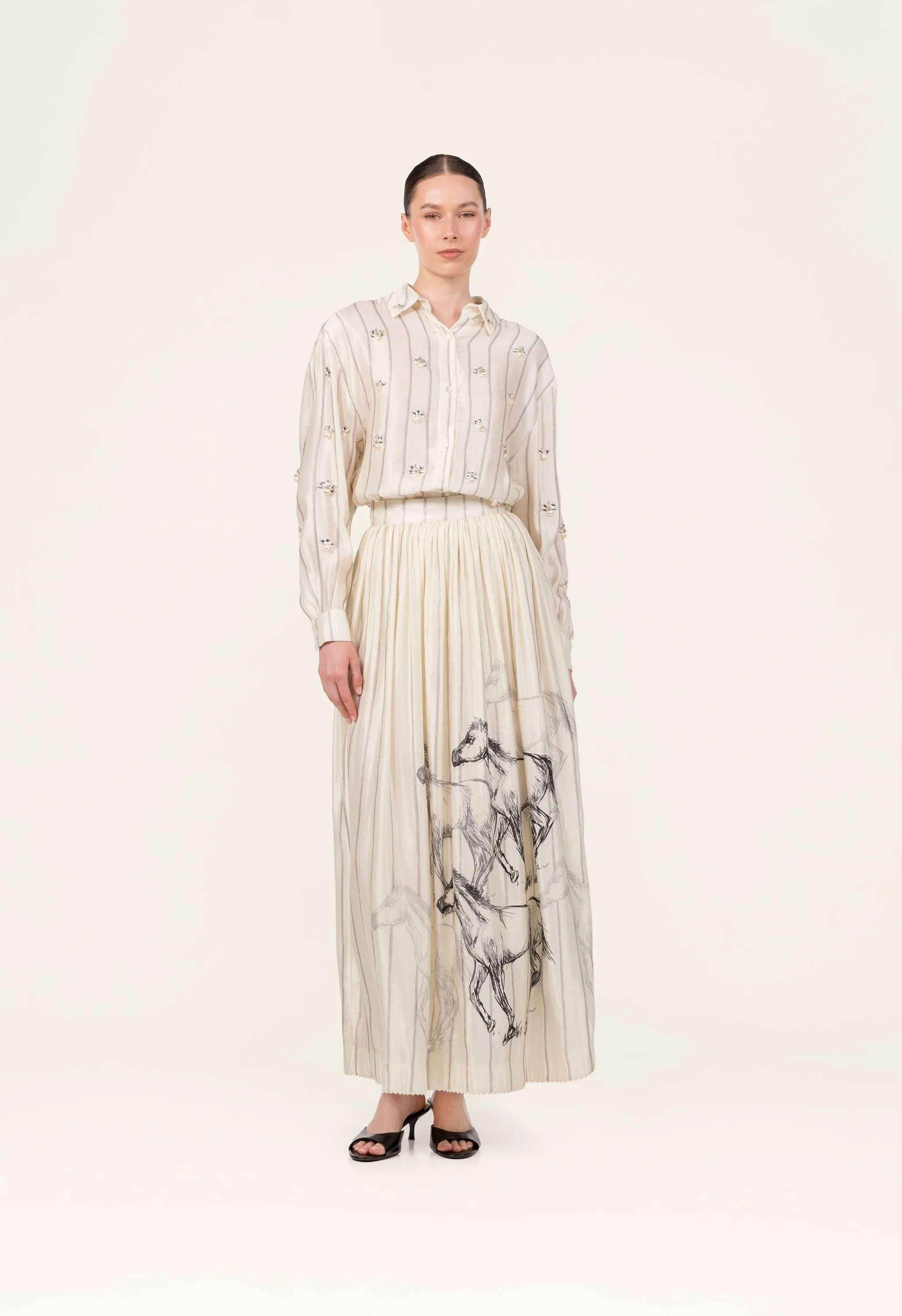 Tangelo Arena Maxi Skirt sold by AGUA by Agua Bendita product image thumbnail 5