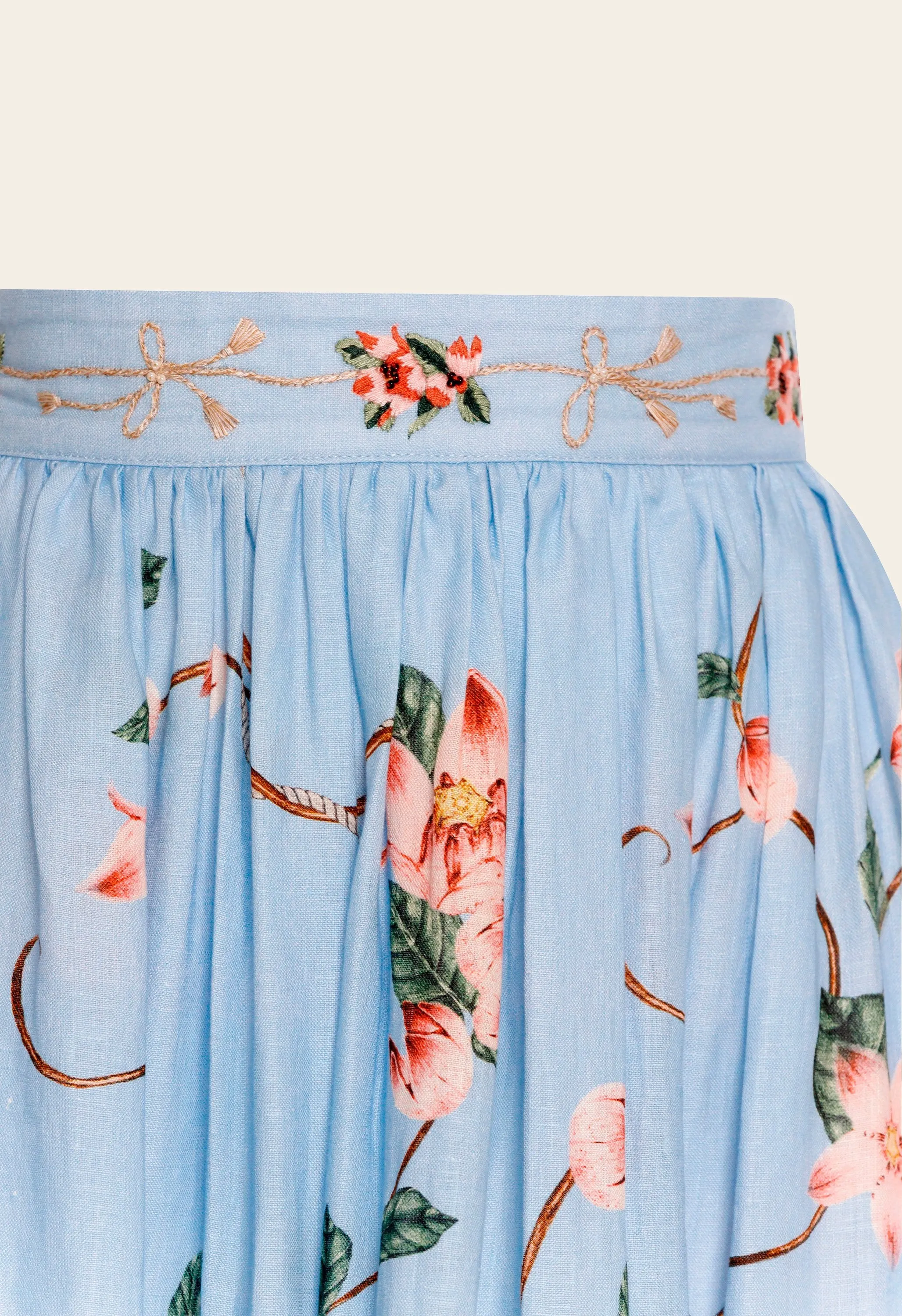 Tangelo Navegante Maxi Skirt sold by AGUA by Agua Bendita product image thumbnail 4