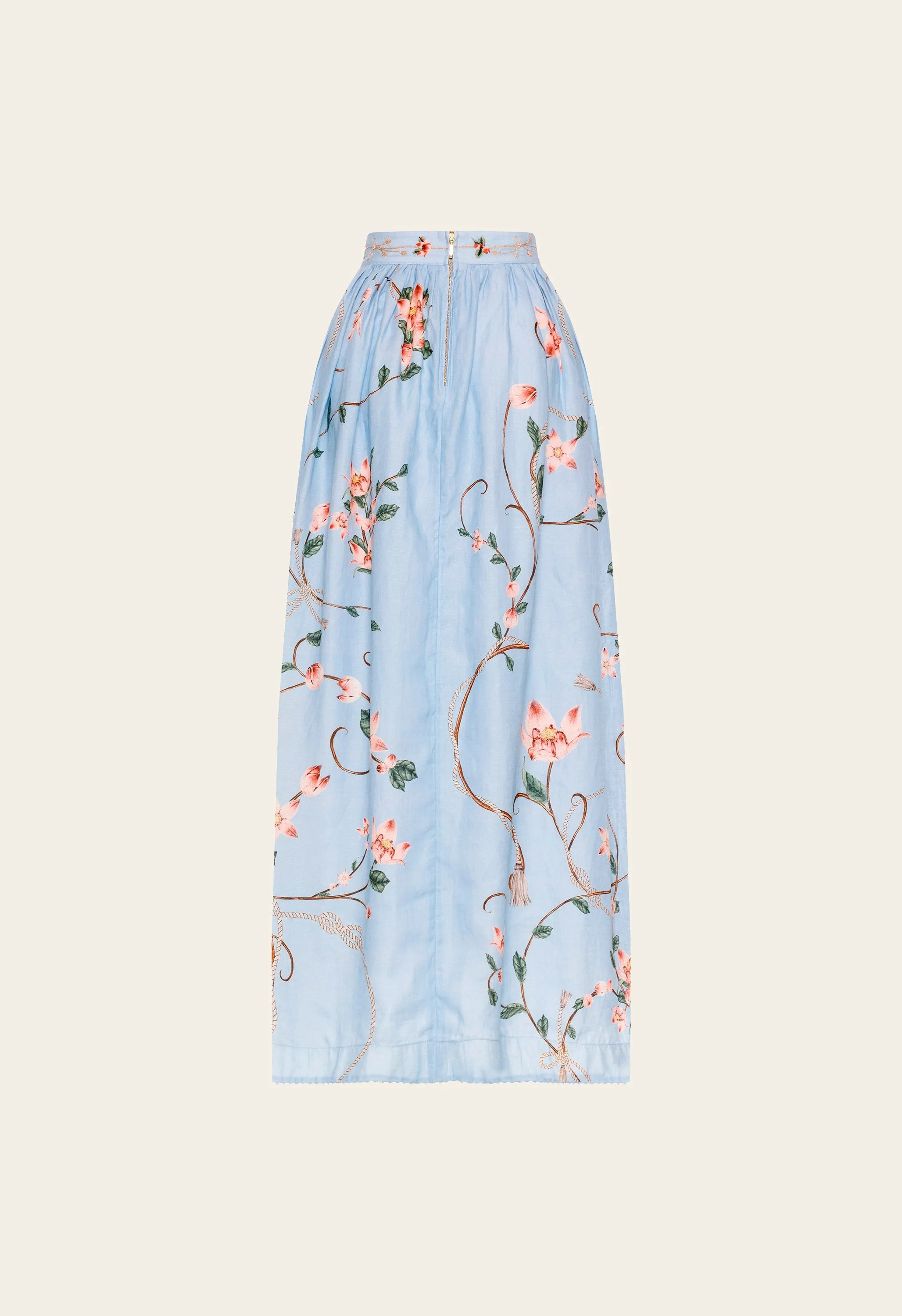 Tangelo Navegante Maxi Skirt sold by AGUA by Agua Bendita product image thumbnail 3