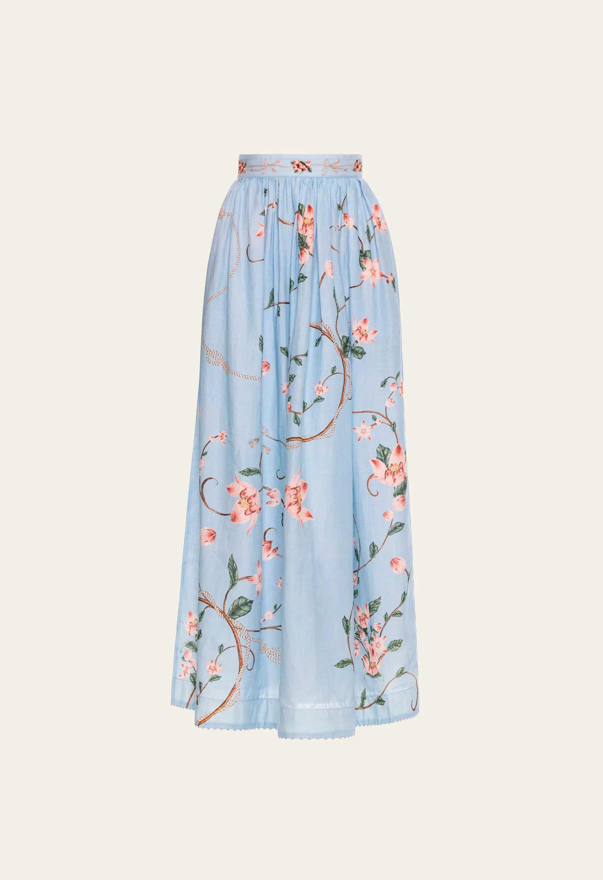 Tangelo Navegante Maxi Skirt sold by AGUA by Agua Bendita