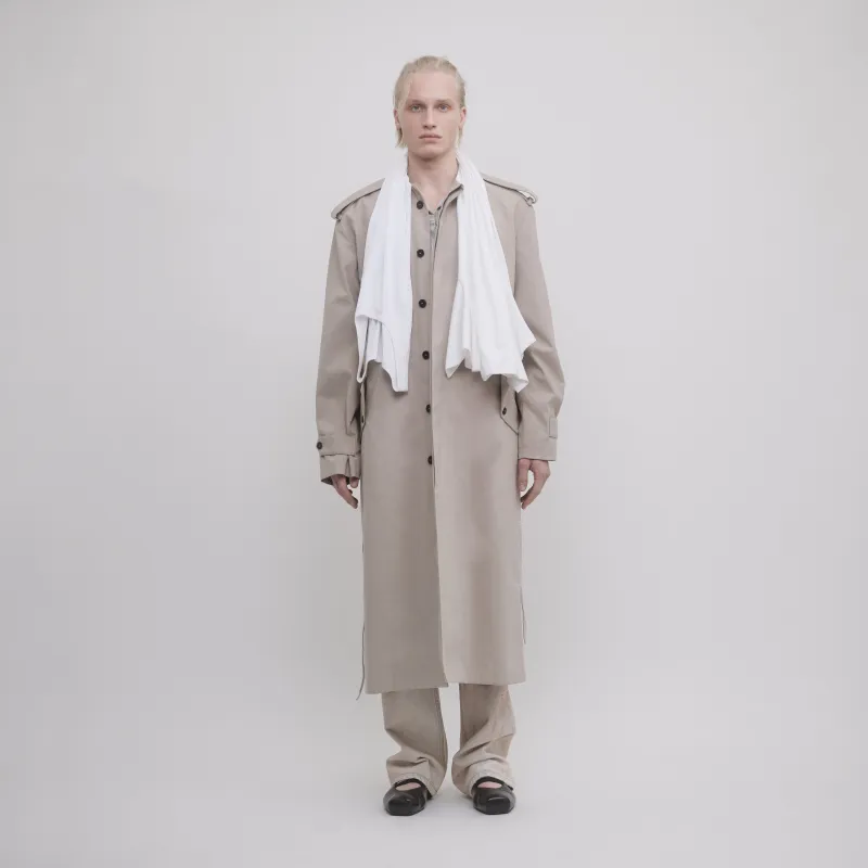 TROMPE L'ŒIL COLLAR TRENCH COAT made by ALAINPAUL