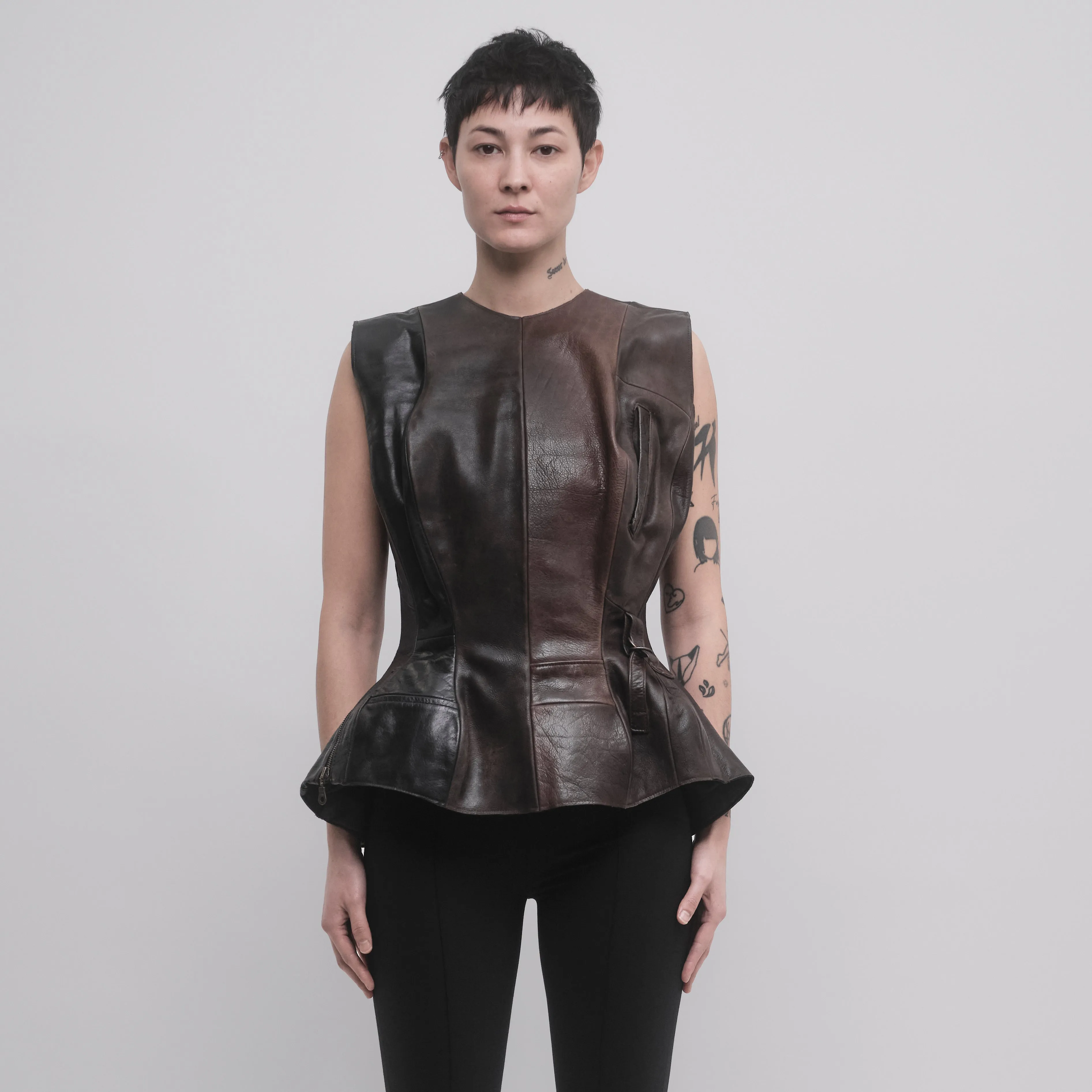 HERITAGE LEATHER TOP sold by ALAINPAUL product image thumbnail 4