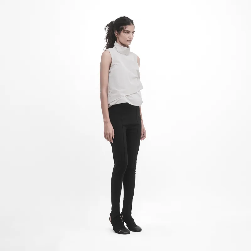DRAPED HIGH-NECK TOP made by ALAINPAUL