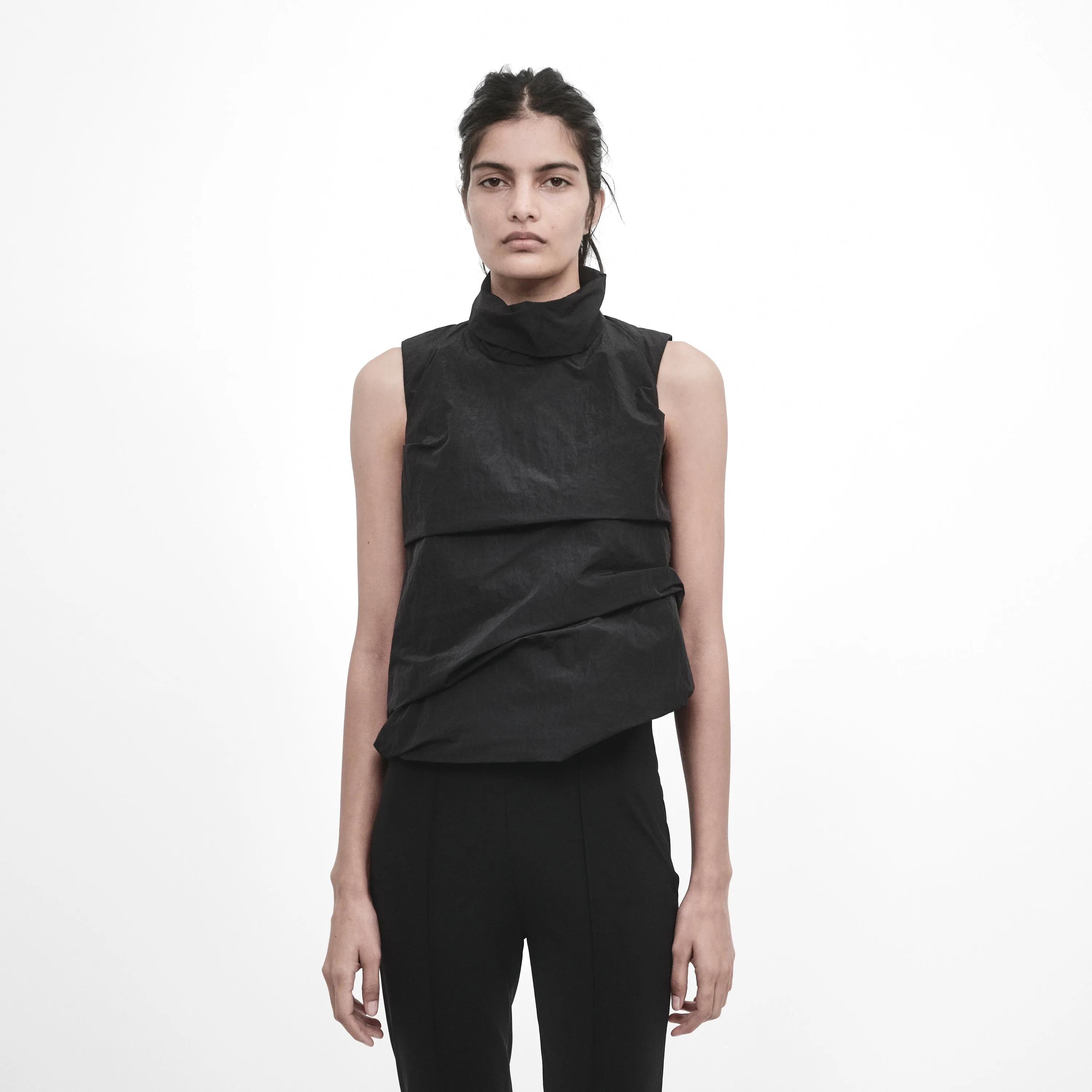 DRAPED HIGH-NECK TOP sold by ALAINPAUL