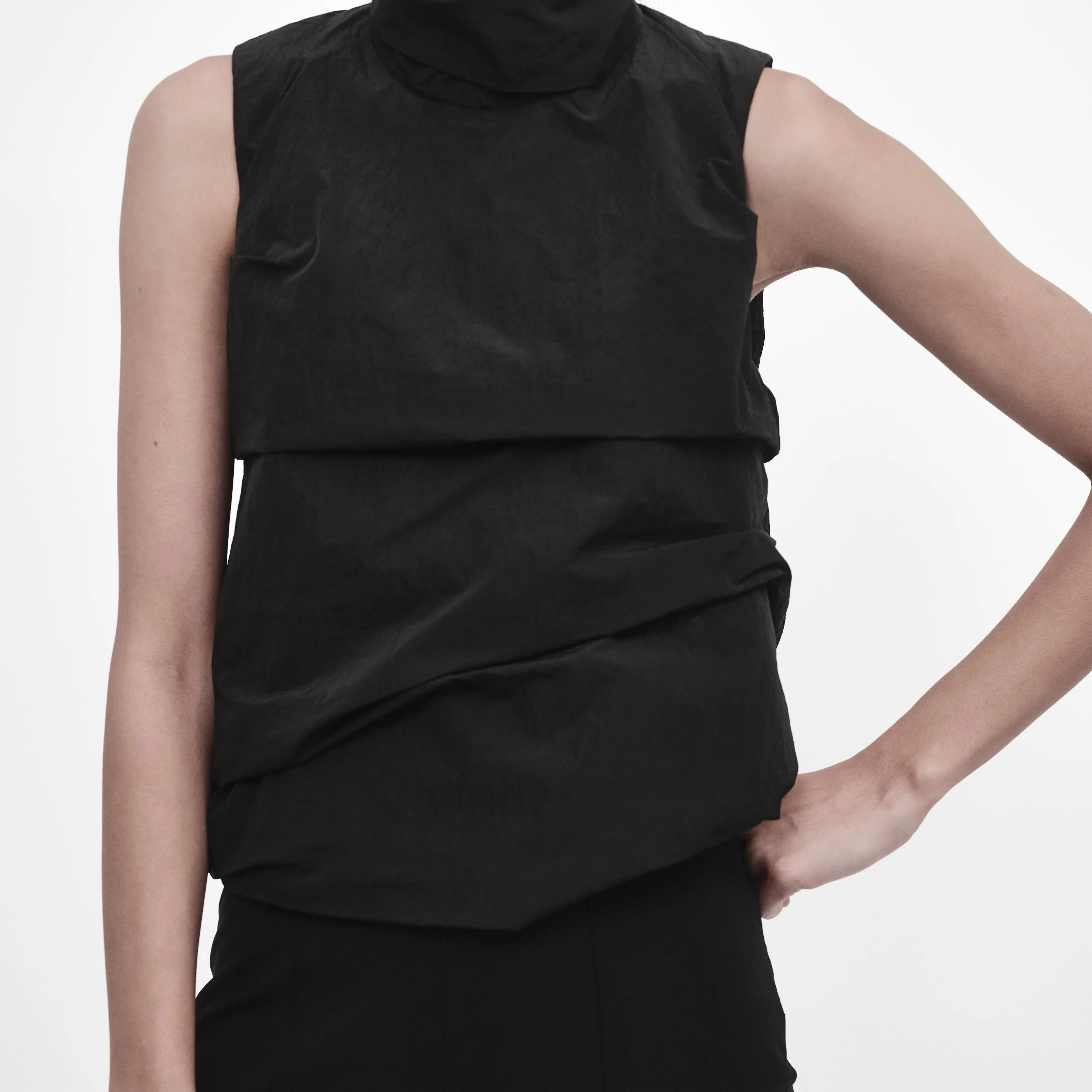 DRAPED HIGH-NECK TOP sold by ALAINPAUL product image thumbnail 3