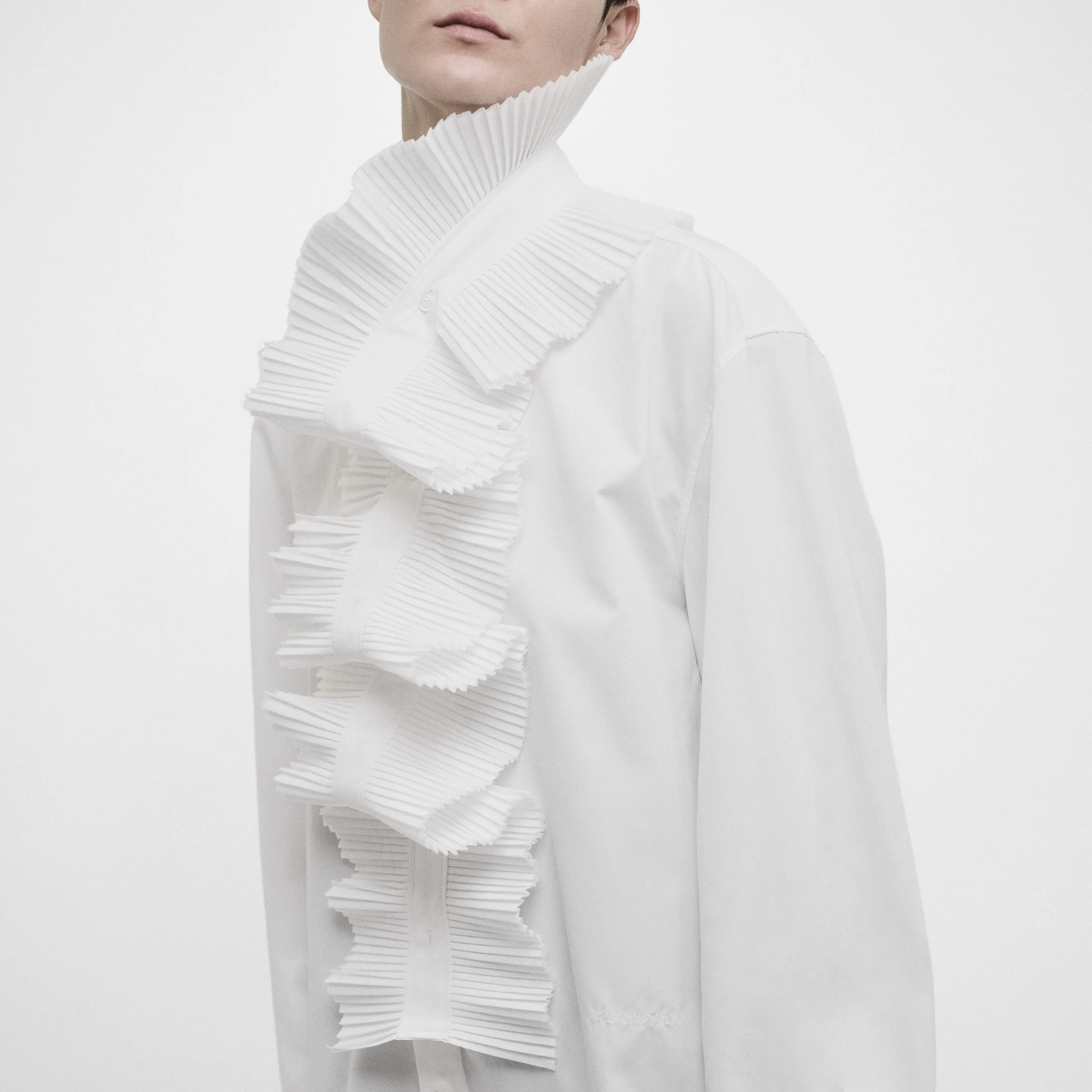 DOUBLE CUFF SHIRT WITH PLEATED PLACKET sold by ALAINPAUL product image thumbnail 2