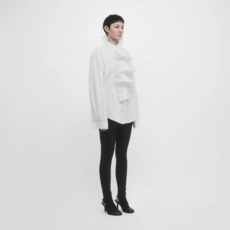 DOUBLE CUFF SHIRT WITH PLEATED PLACKET made by ALAINPAUL