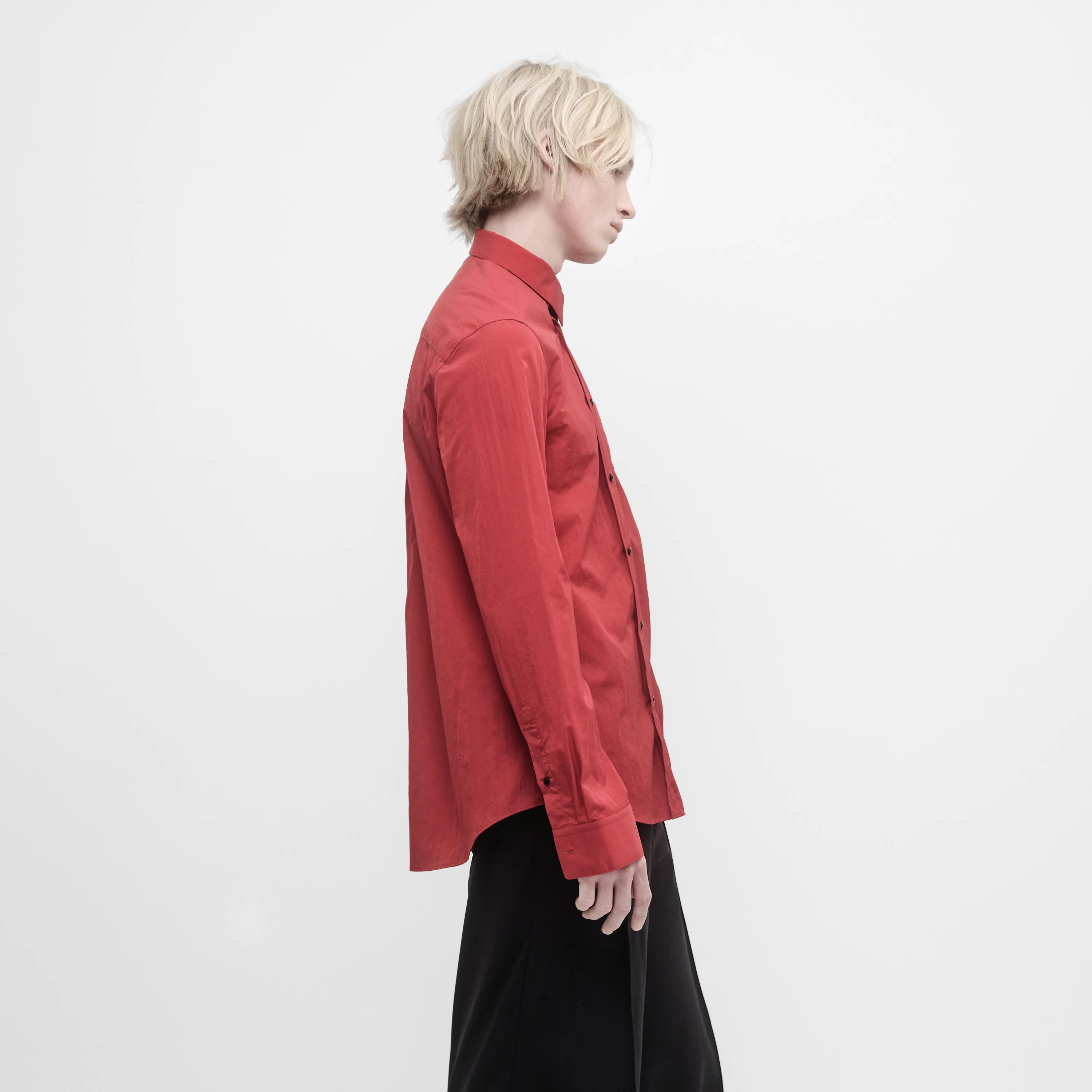 OVERLAPPED COLLAR LONG-SLEEVE SHIRT sold by ALAINPAUL product image thumbnail 4