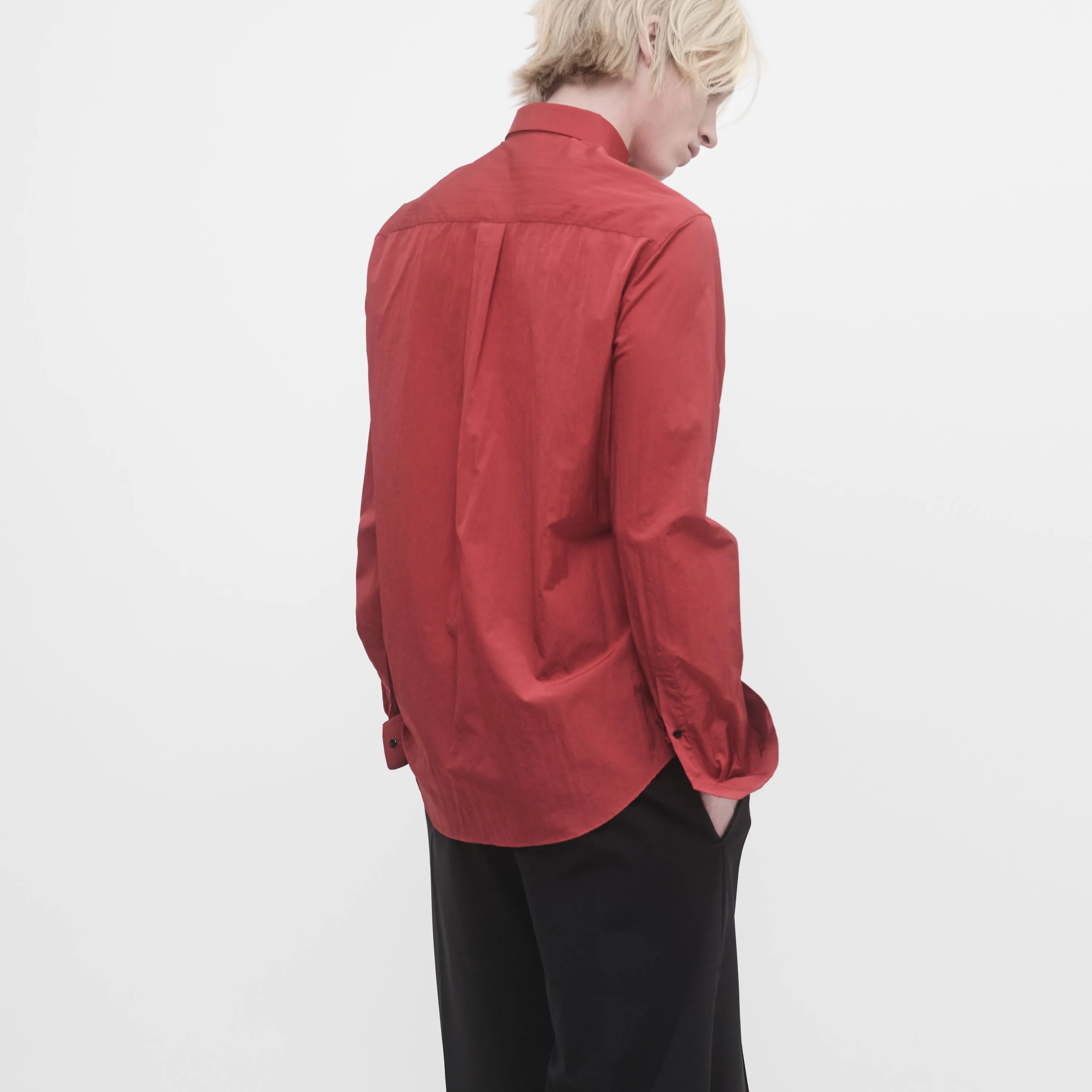 OVERLAPPED COLLAR LONG-SLEEVE SHIRT sold by ALAINPAUL product image thumbnail 5