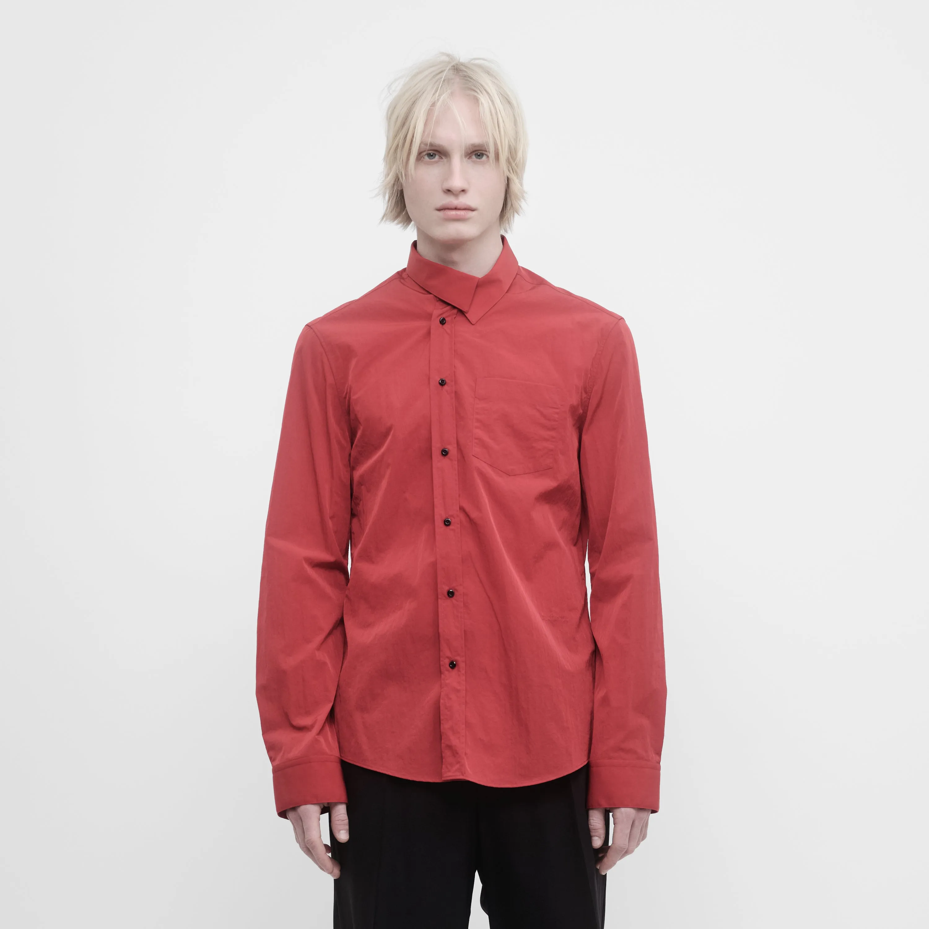 OVERLAPPED COLLAR LONG-SLEEVE SHIRT sold by ALAINPAUL product image thumbnail 2