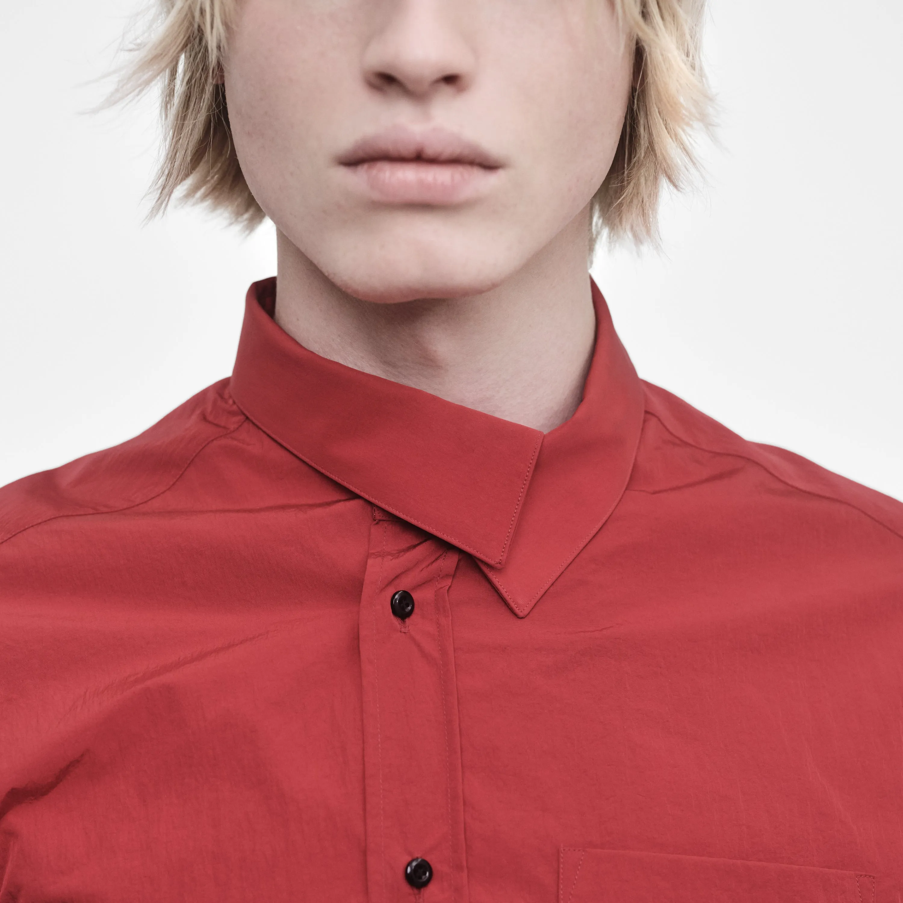 OVERLAPPED COLLAR LONG-SLEEVE SHIRT sold by ALAINPAUL product image thumbnail 3