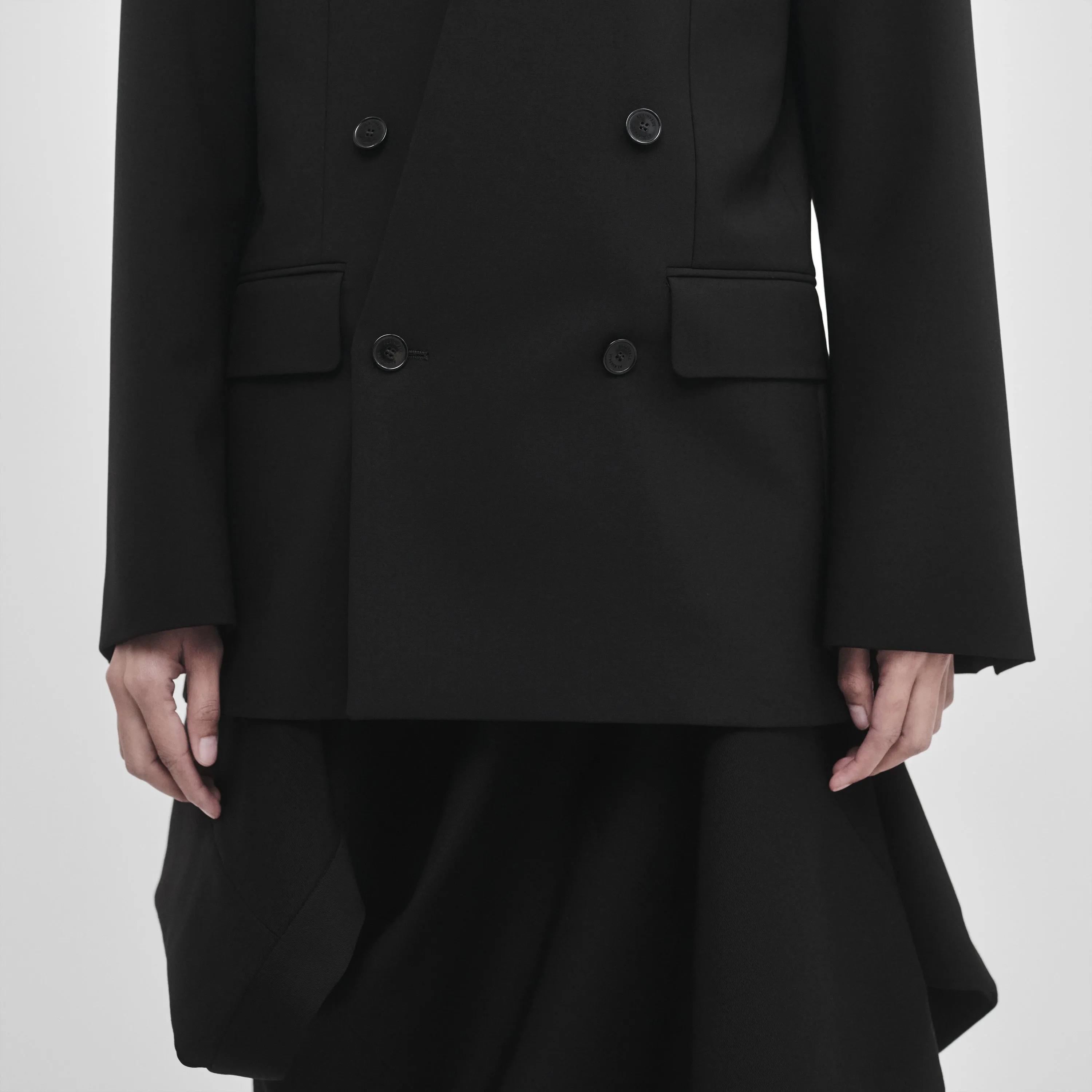 DOUBLE BREASTED MINIMALIST TAILORED JACKET sold by ALAINPAUL product image thumbnail 4