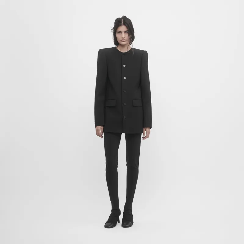 SINGLE BREASTED ROUND-NECK TAILORED JACKET made by ALAINPAUL