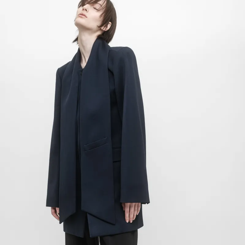 SINGLE-BREASTED LAVALIÈRE COLLAR TAILORED JACKET made by ALAINPAUL
