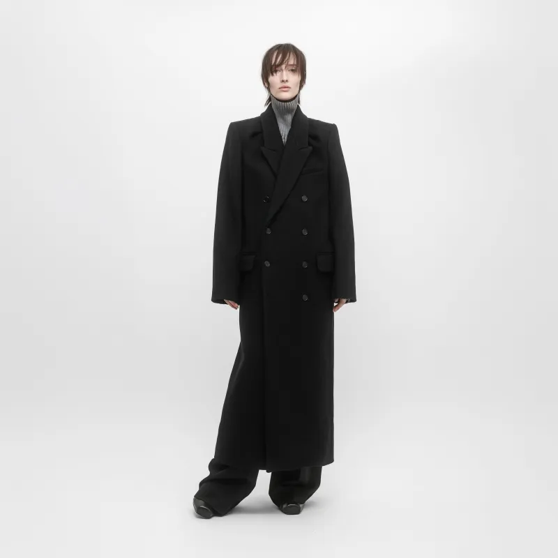DOUBLE-BREASTED TAILORED COAT made by ALAINPAUL