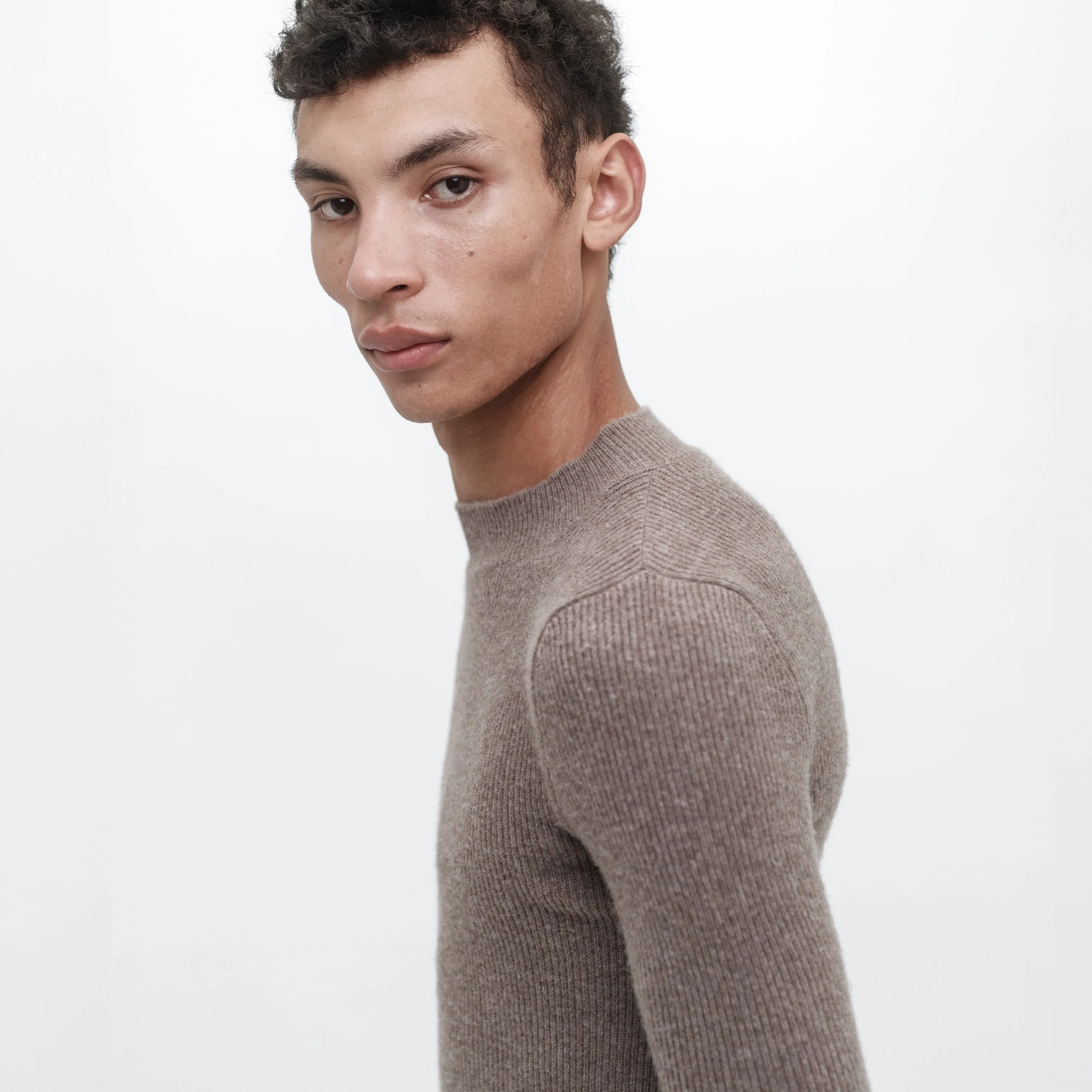 MID-SLEEVE RIB CREWNECK SWEATER sold by ALAINPAUL product image thumbnail 4