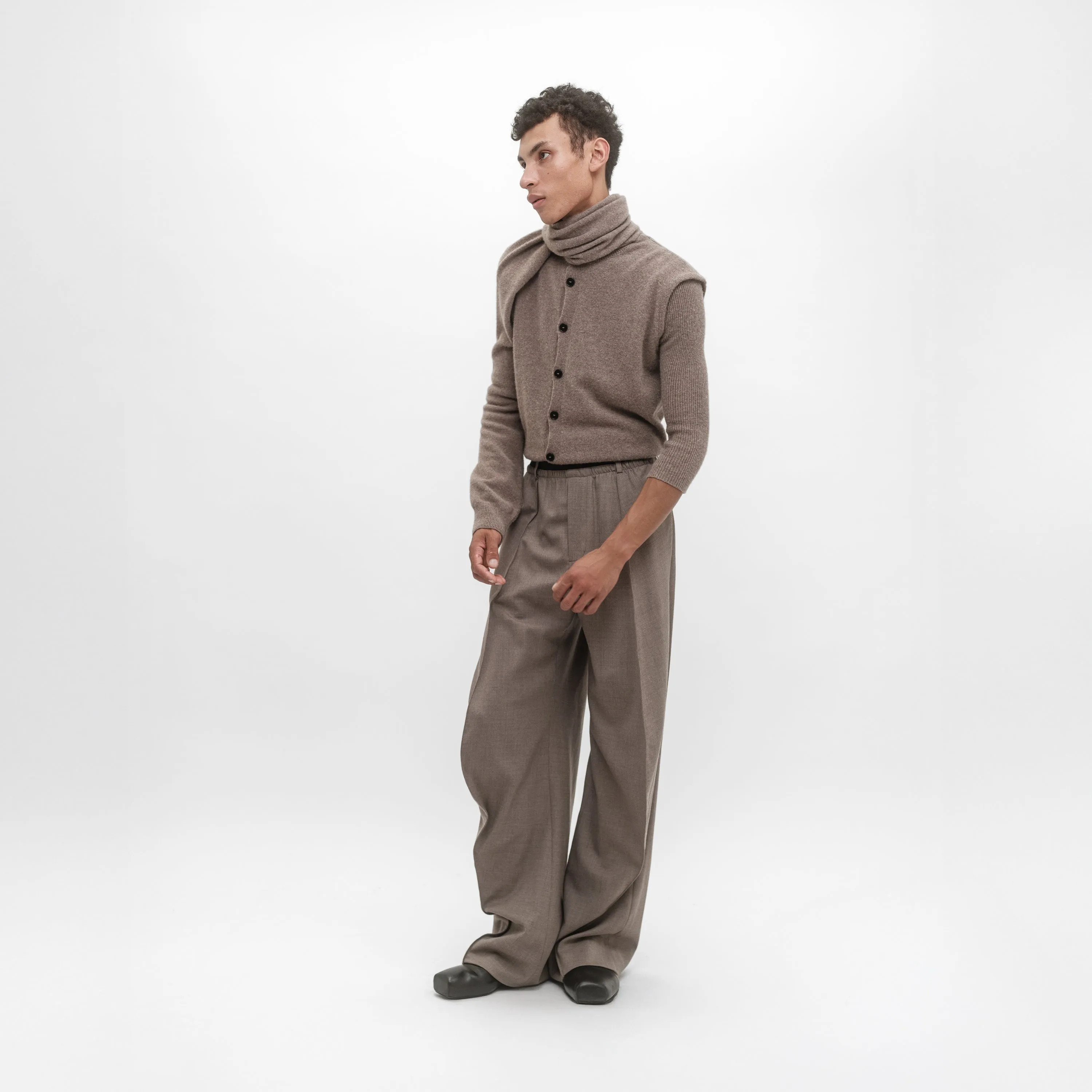 MID-SLEEVE RIB CREWNECK SWEATER sold by ALAINPAUL product image thumbnail 3