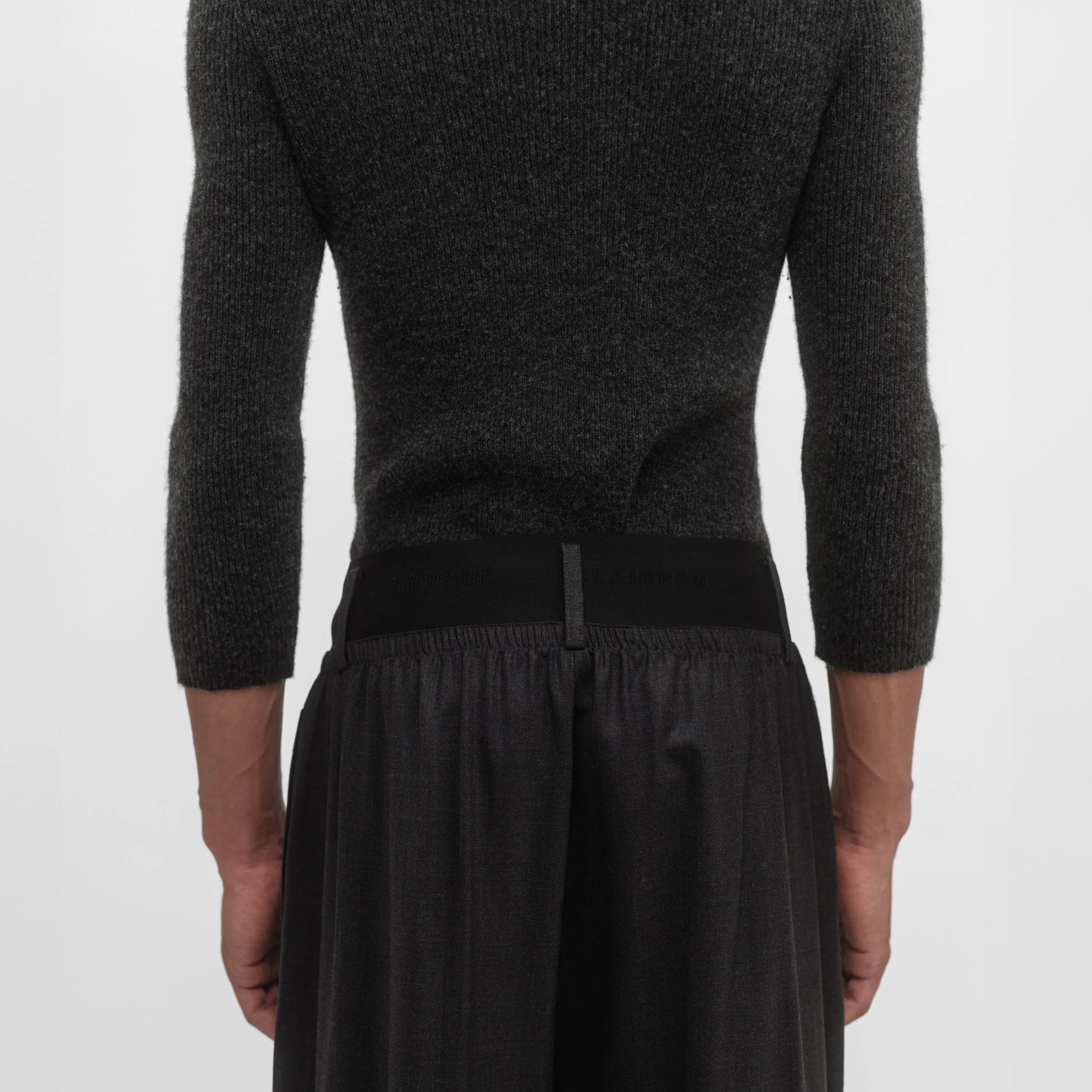 MID-SLEEVE RIB CREWNECK SWEATER sold by ALAINPAUL product image thumbnail 4