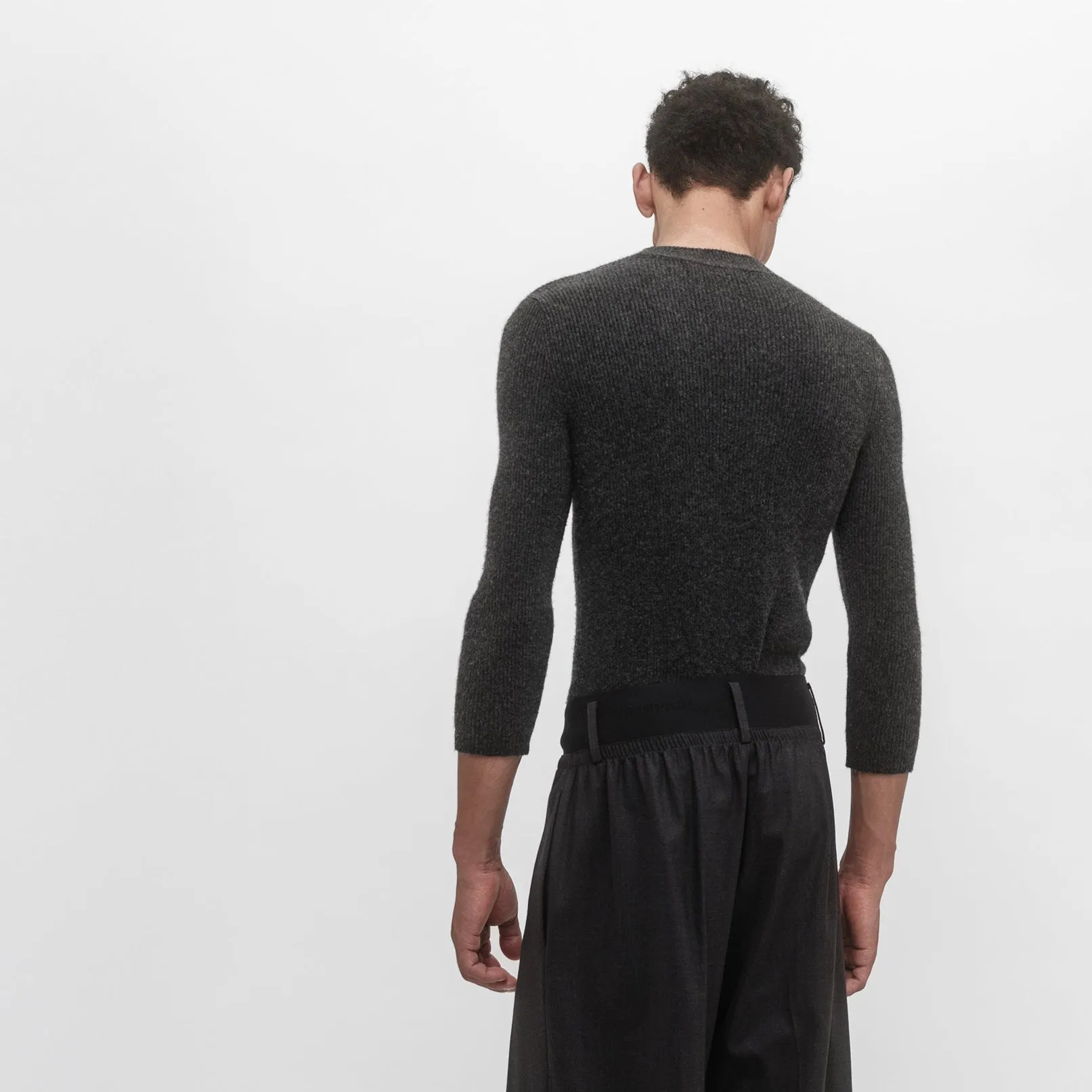 MID-SLEEVE RIB CREWNECK SWEATER sold by ALAINPAUL product image thumbnail 3