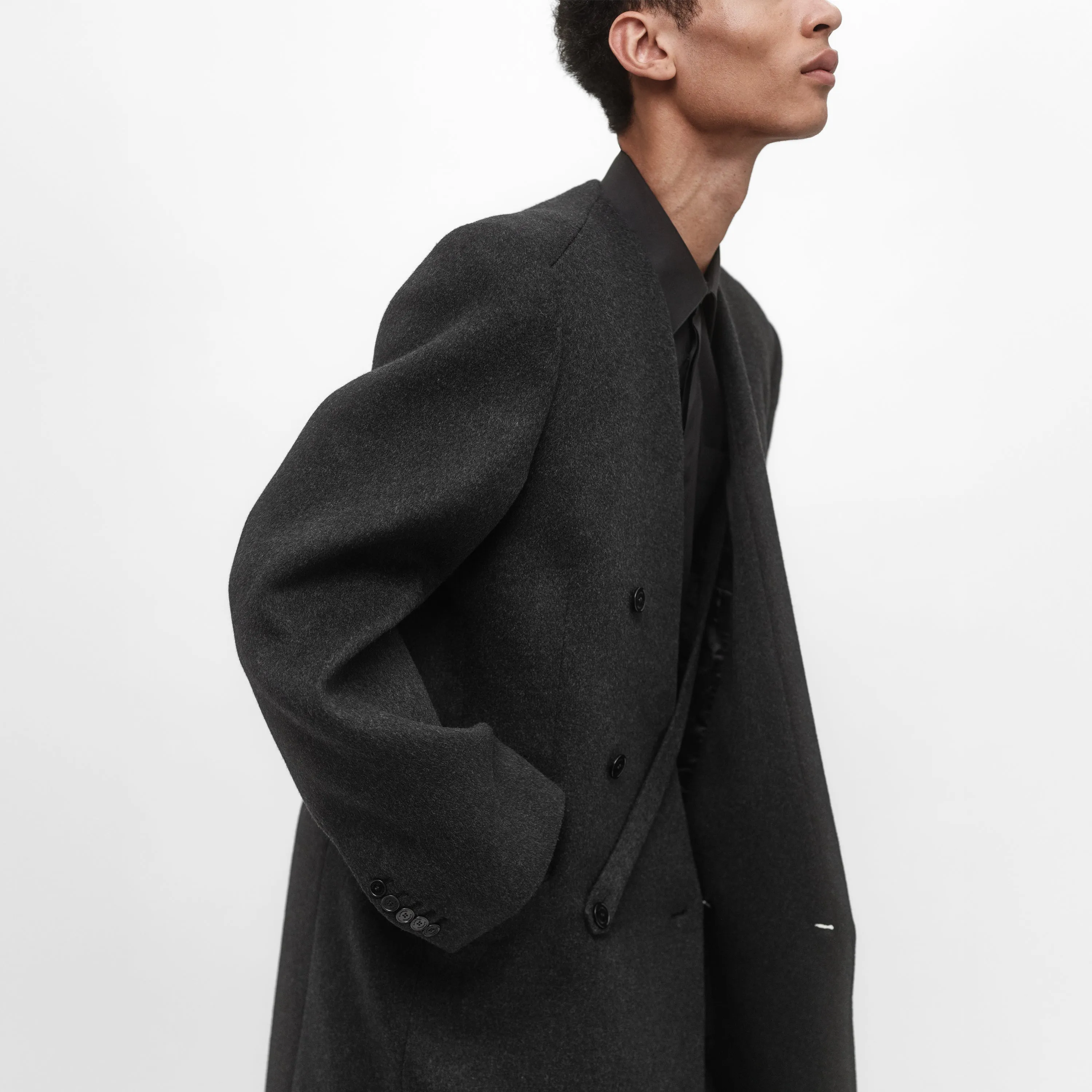 MINIMALIST DOUBLE BREASTED TAILORED COAT sold by ALAINPAUL product image thumbnail 4